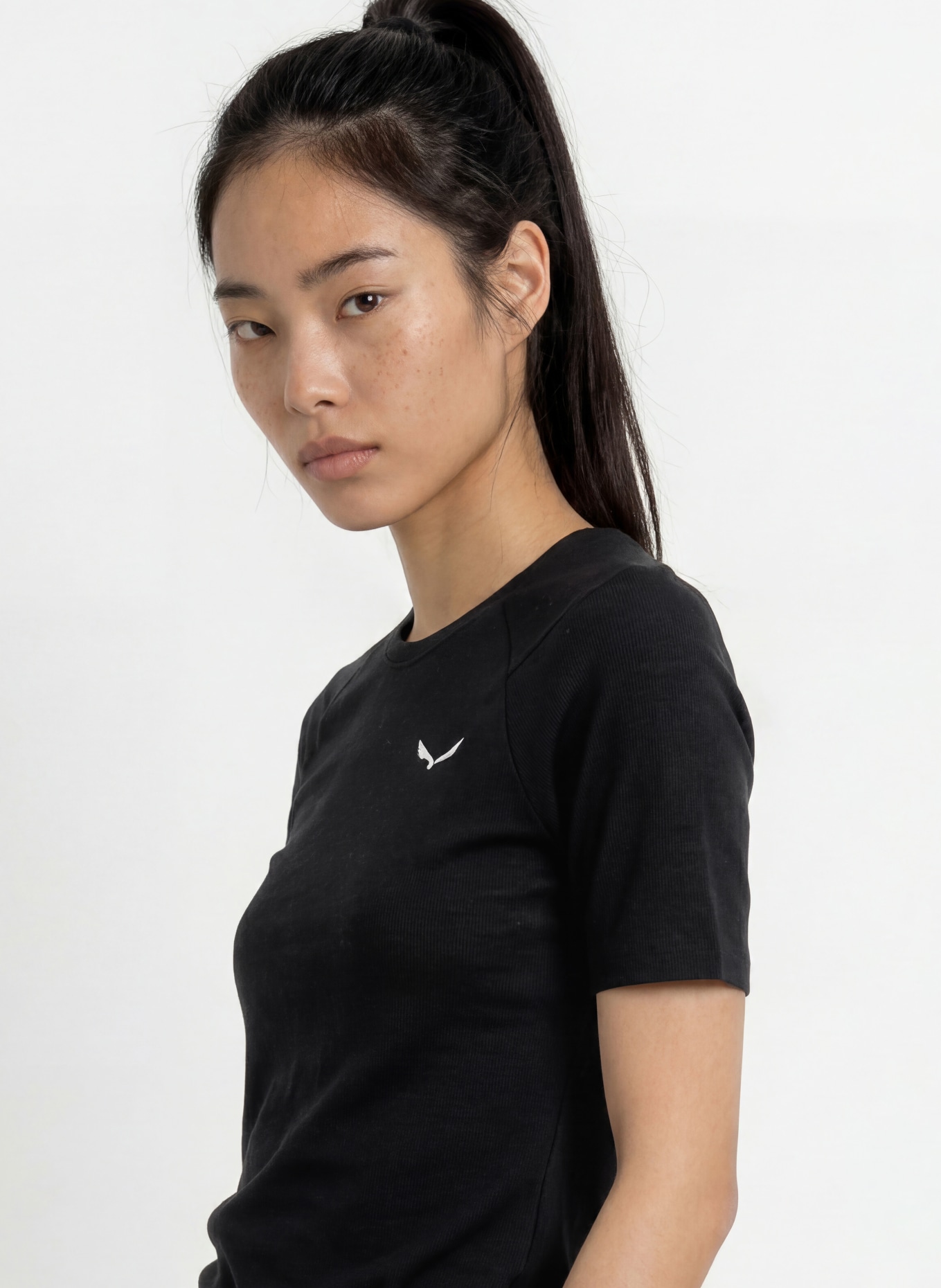 SALEWA T-shirt technique en laine mérinos: NOIR