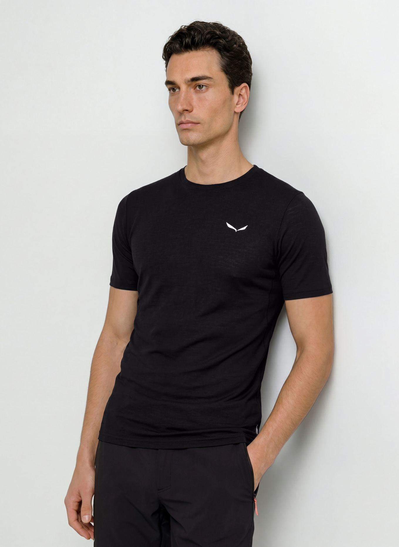 SALEWA Functioneel shirt CRISTALLO WARM met merinowol: ZWART