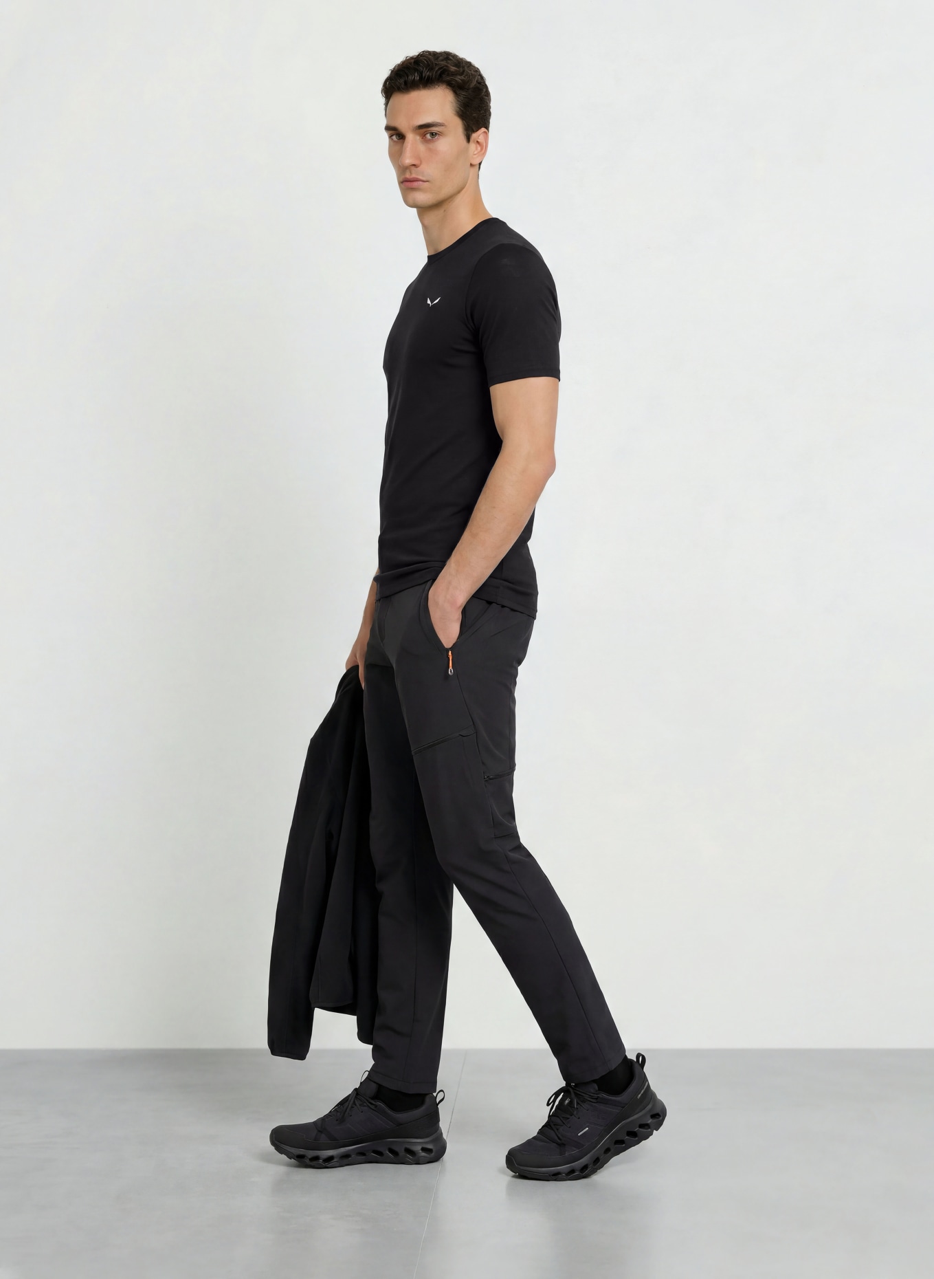 SALEWA Functioneel shirt CRISTALLO WARM met merinowol: ZWART