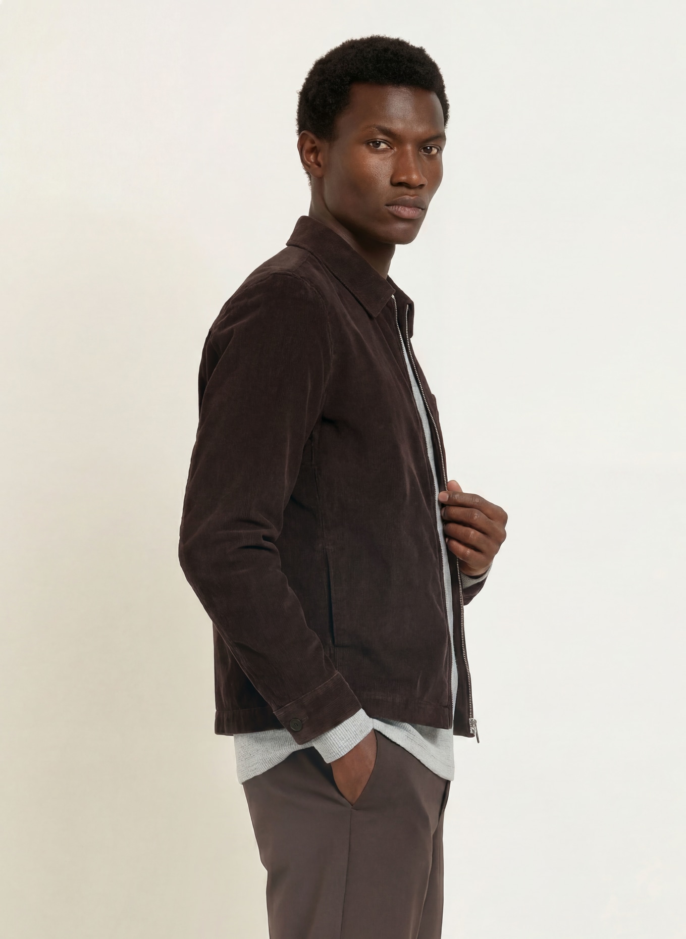 DRYKORN Cord-Overjacket JERSON: DUNKELBRAUN