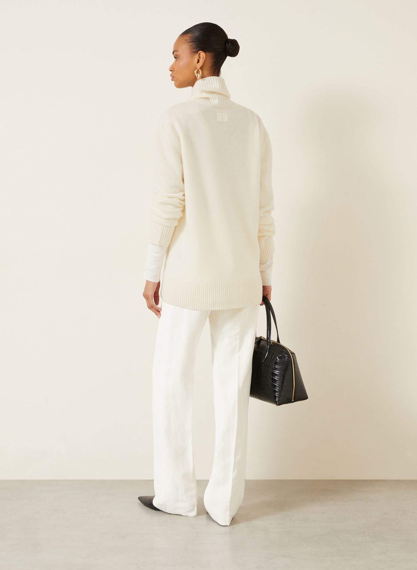 TOTEME Rollkragenpullover aus Cashmere: ECRU