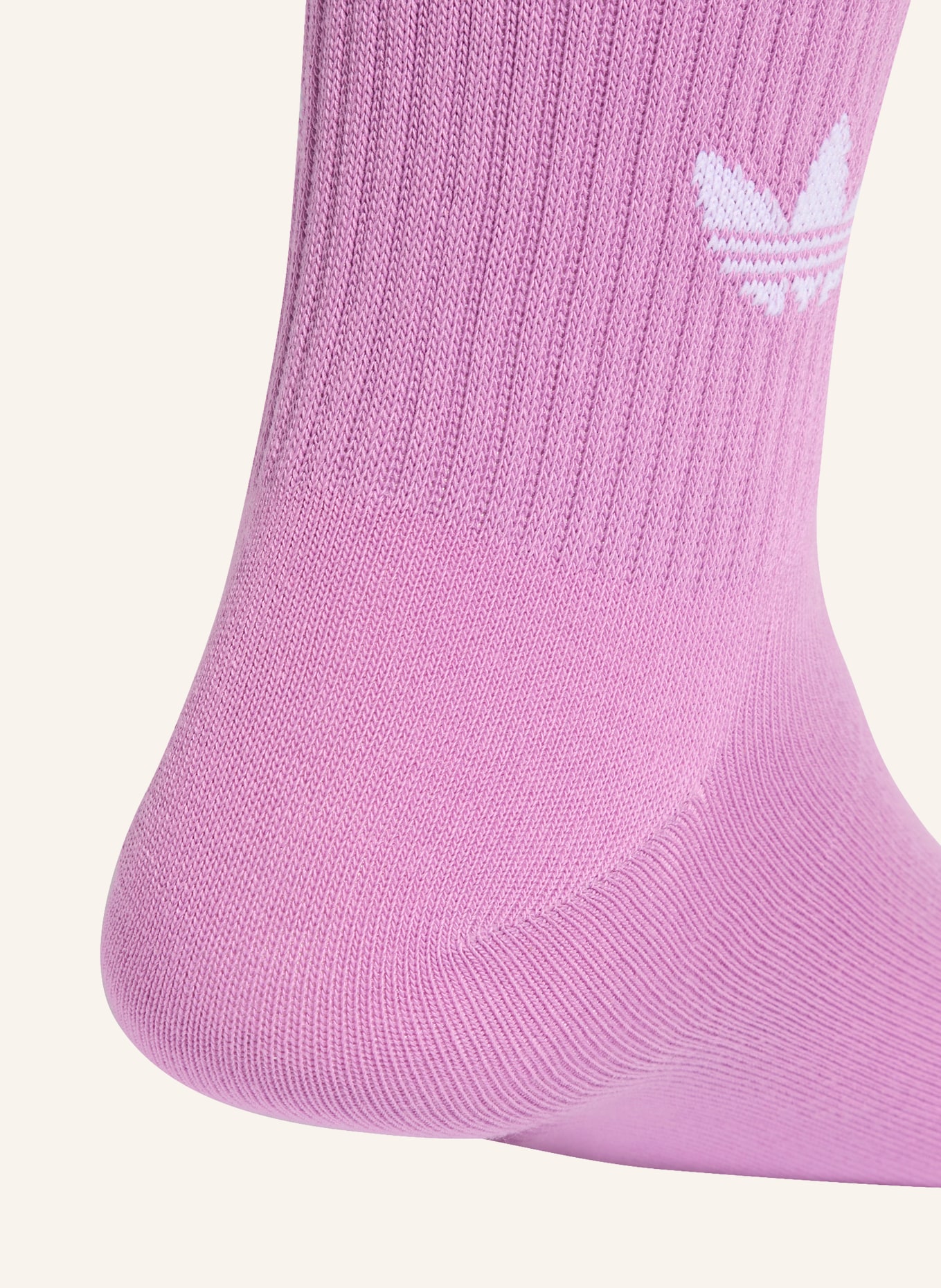 adidas Originals 3-pack sokken 3-STREEP CREW: WIT / ROZE / LICHTPAARS