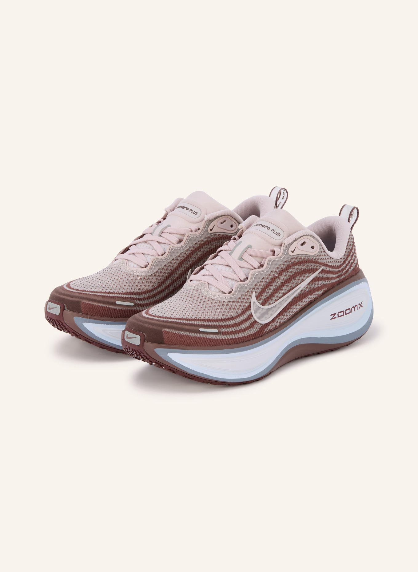 Nike VOMERO PLUS running shoes: DUSKY PINK / BROWN / ROSE