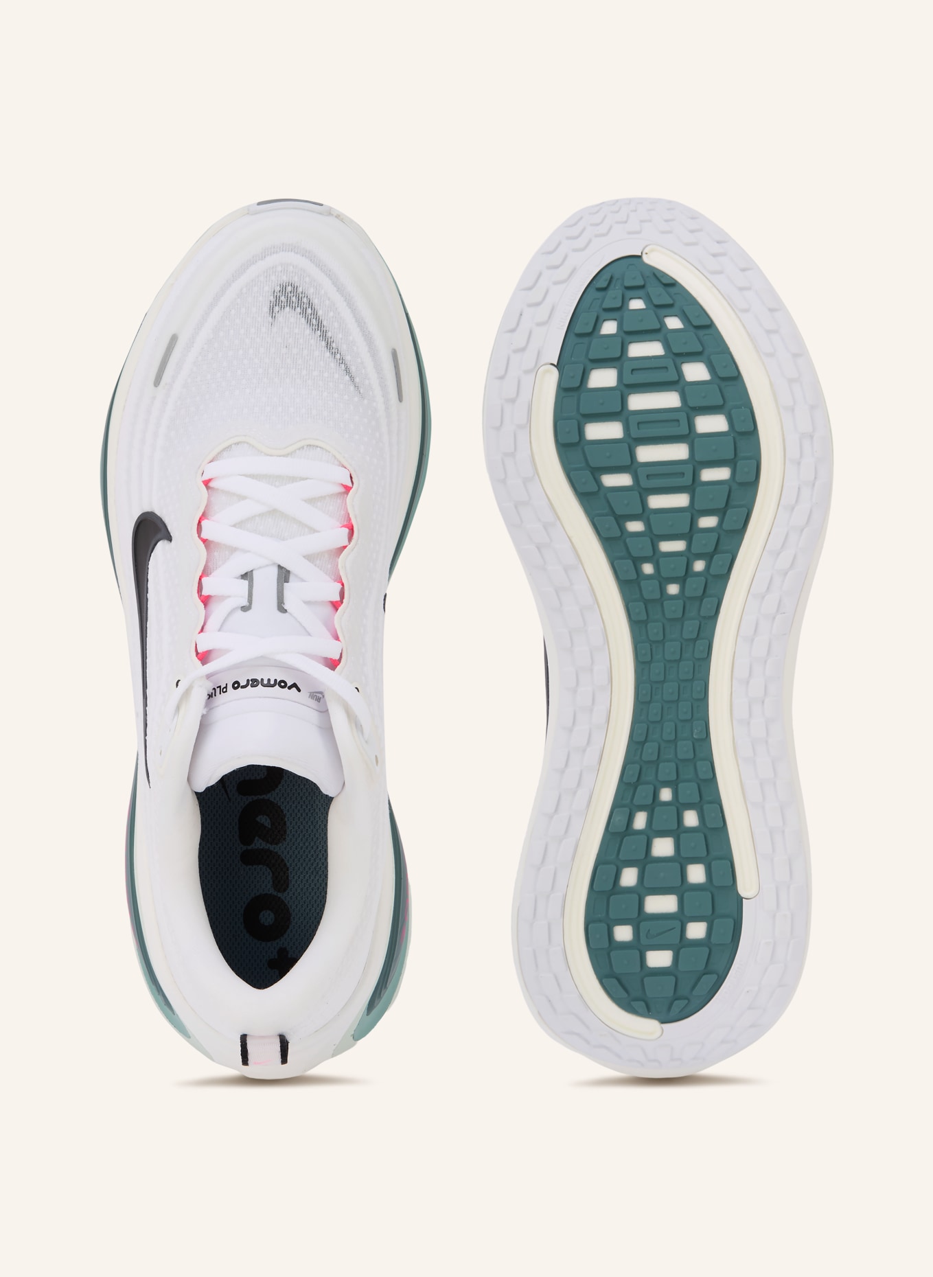 Nike Laufschuhe VOMERO PLUS: WEISS / SCHWARZ