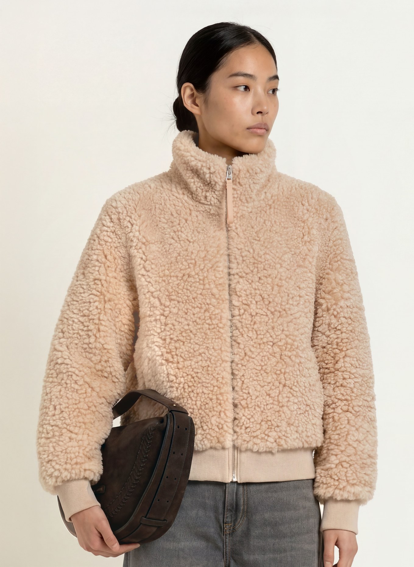 Marc O'Polo DENIM Teddyjacka: BEIGE