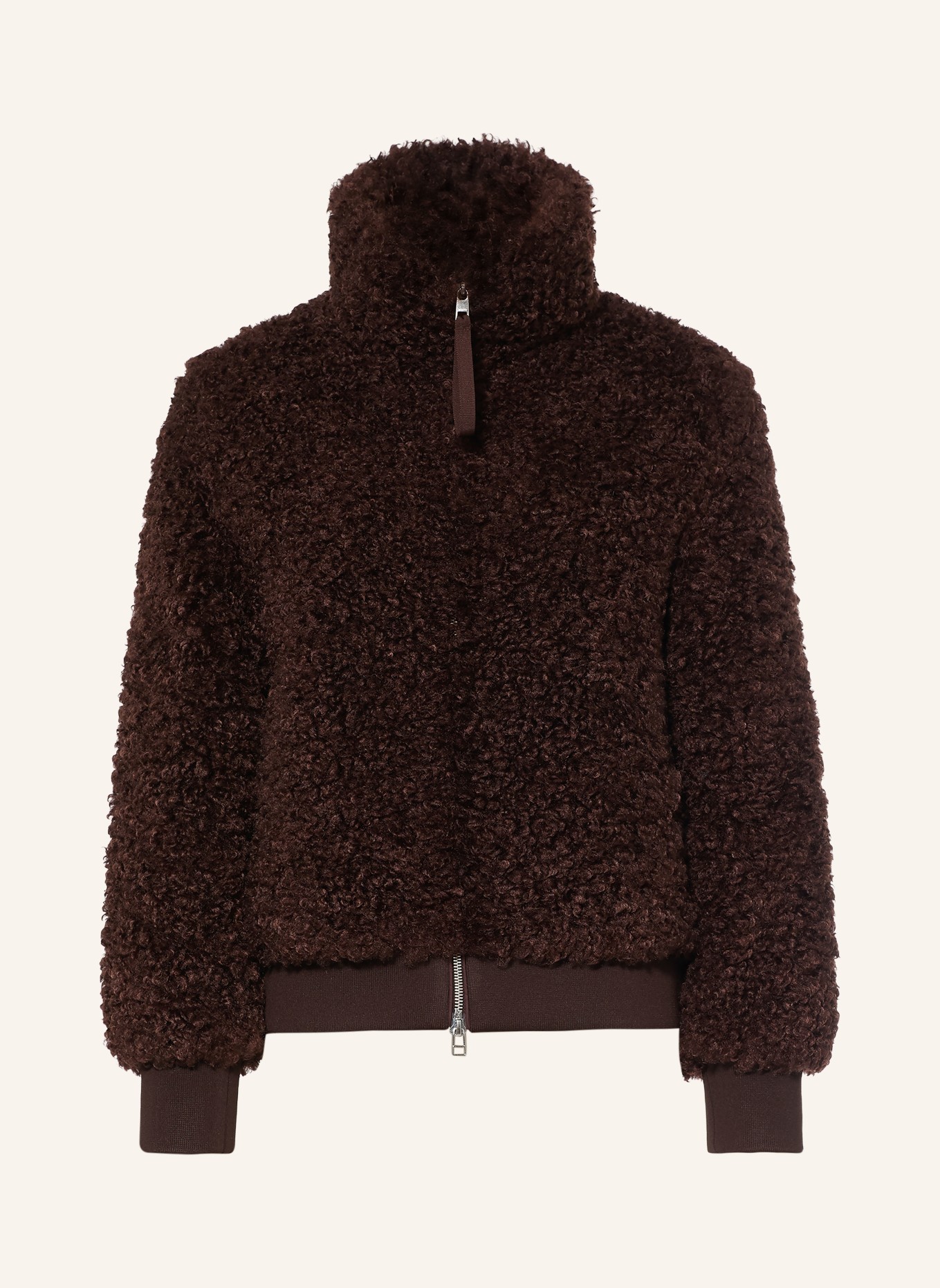 Marc O'Polo DENIM Teddyfell-jas: MARRON FONCÉ