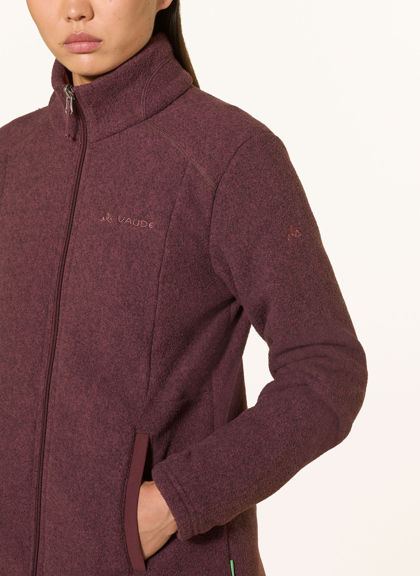 VAUDE 2-in-1-jas IDRIZ: DONKERROOD