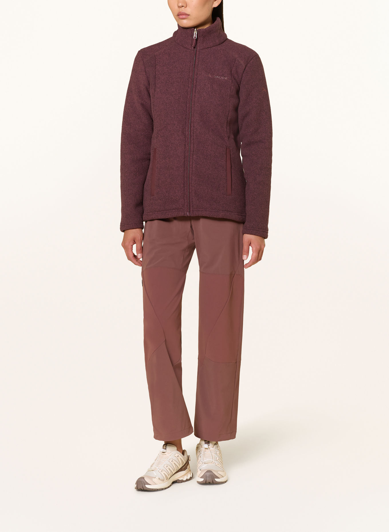 VAUDE 2-in-1-jas IDRIZ: DONKERROOD
