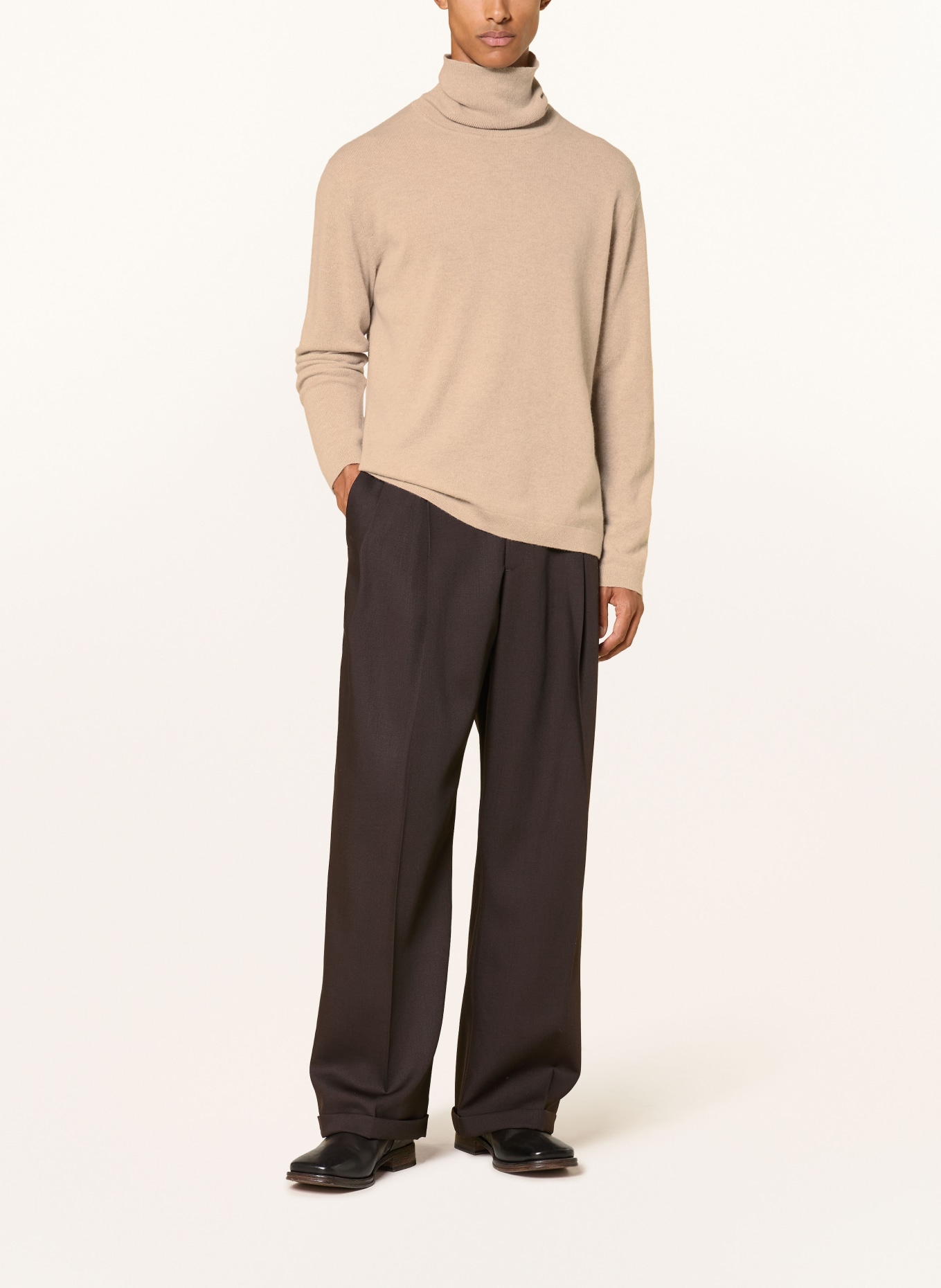 LISA YANG Rollkragenpullover AKSEL aus Cashmere: BEIGE