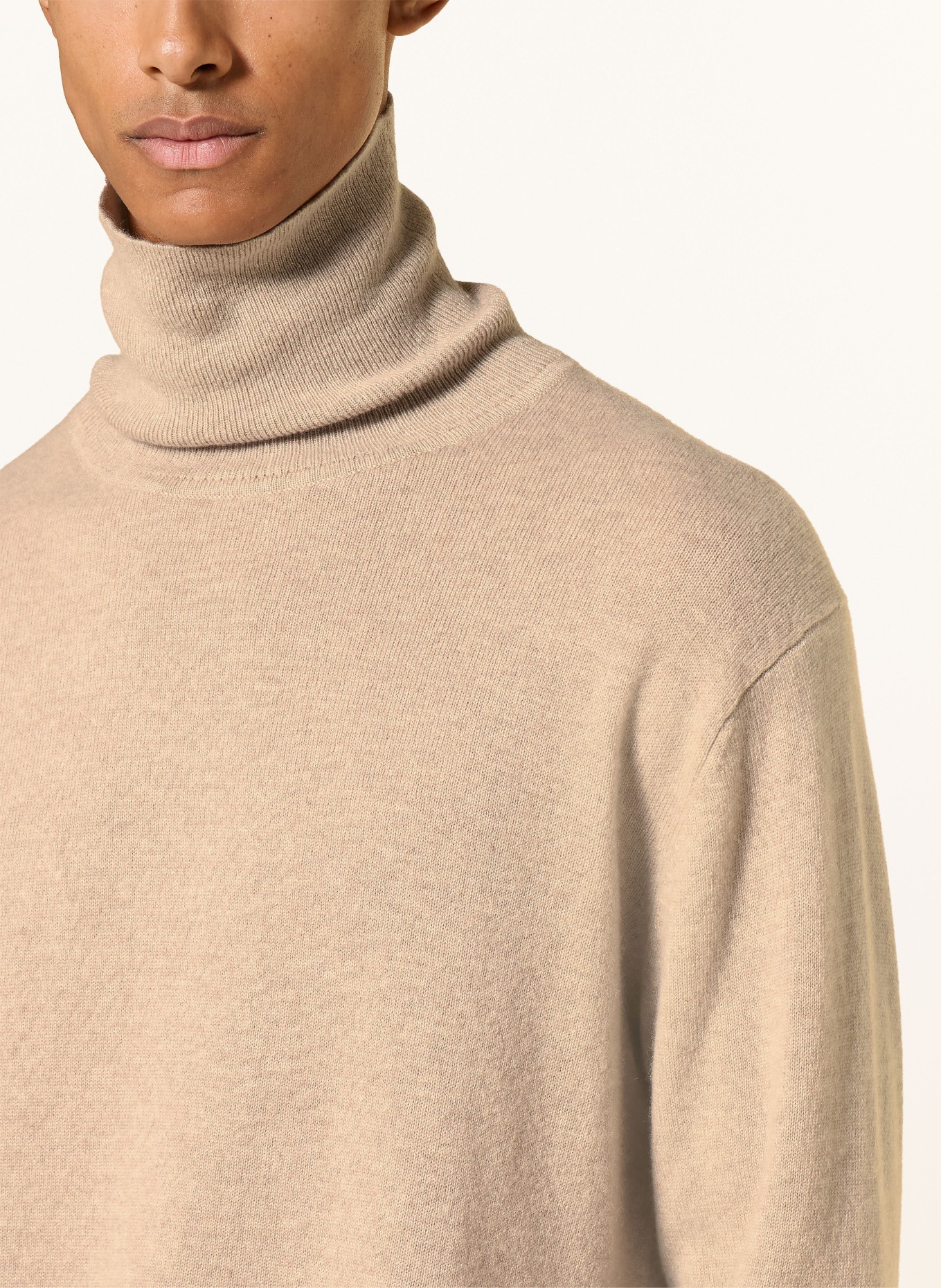 LISA YANG Rollkragenpullover AKSEL aus Cashmere: BEIGE