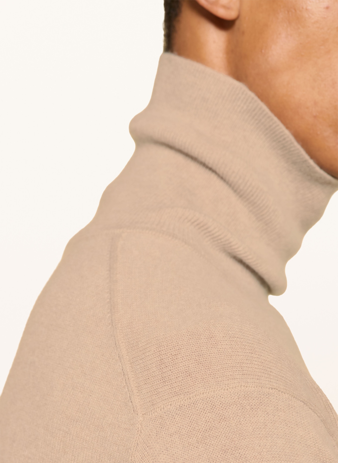 LISA YANG Rollkragenpullover AKSEL aus Cashmere: BEIGE