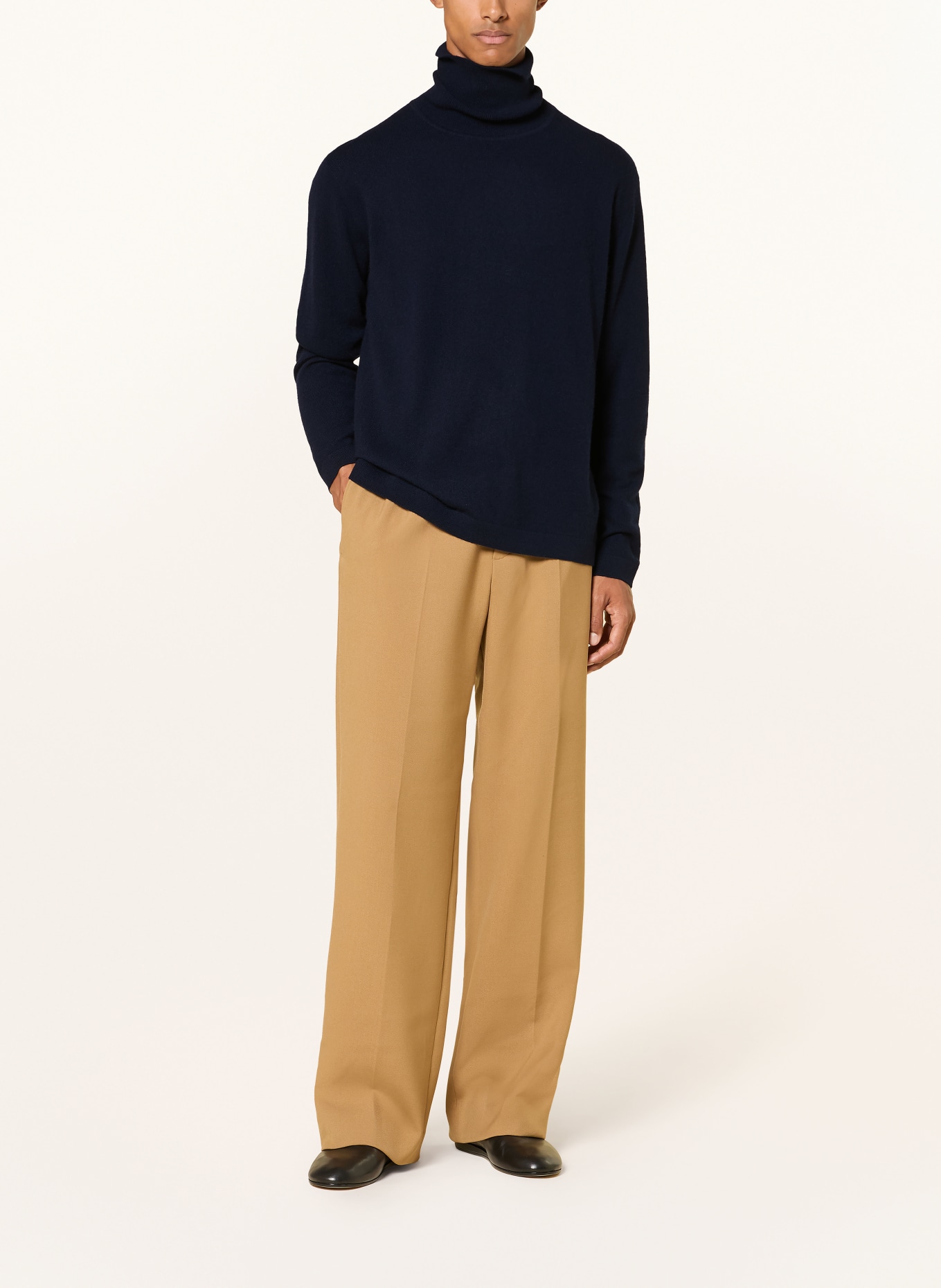 LISA YANG Rollkragenpullover AKSEL aus Cashmere: DUNKELBLAU