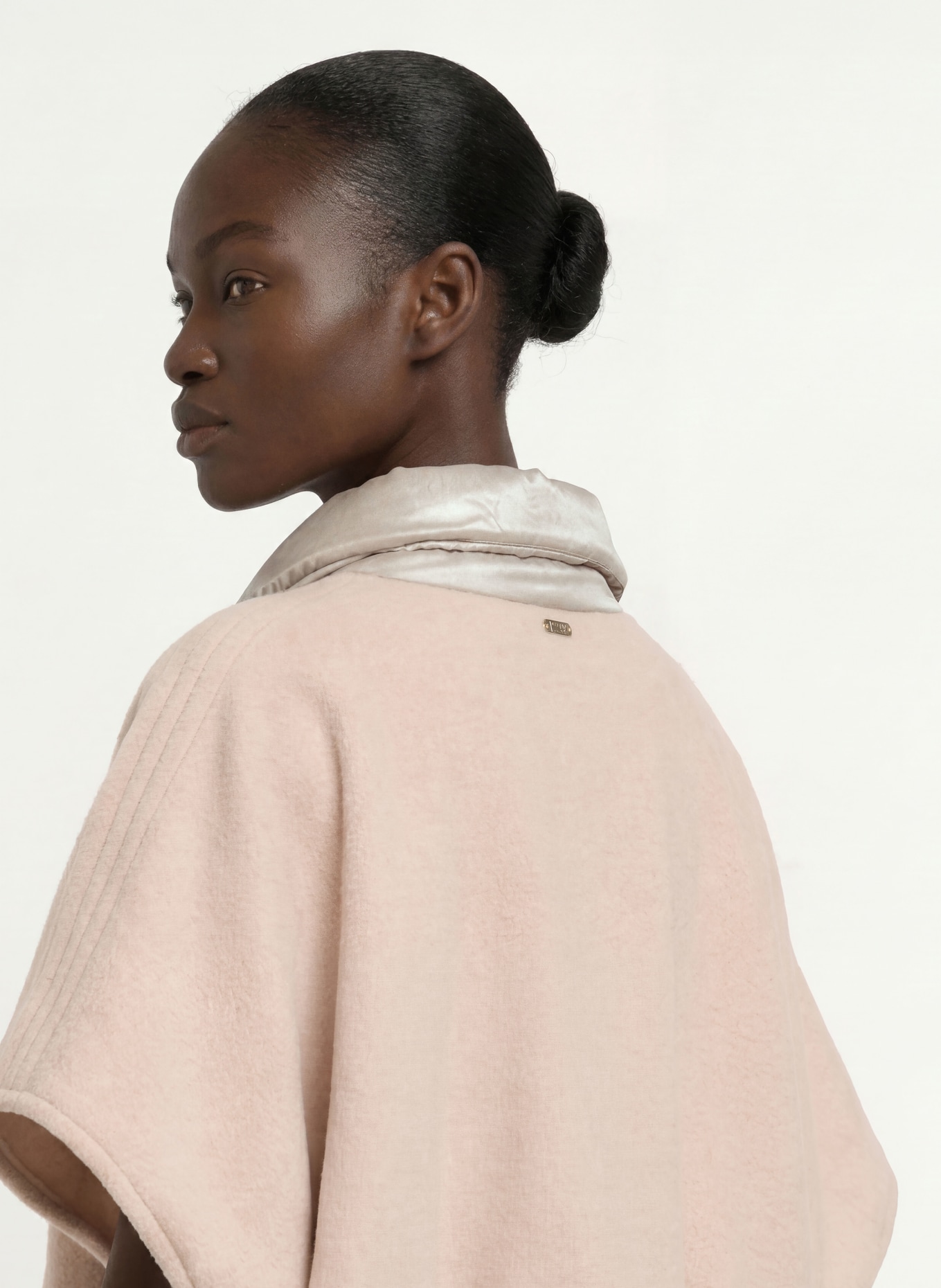 HERNO Cape en mélange de matières: BEIGE