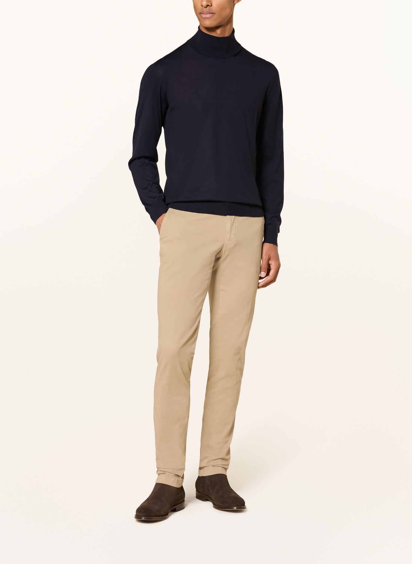 FEDELI Rollkragenpullover LANA: DUNKELBLAU