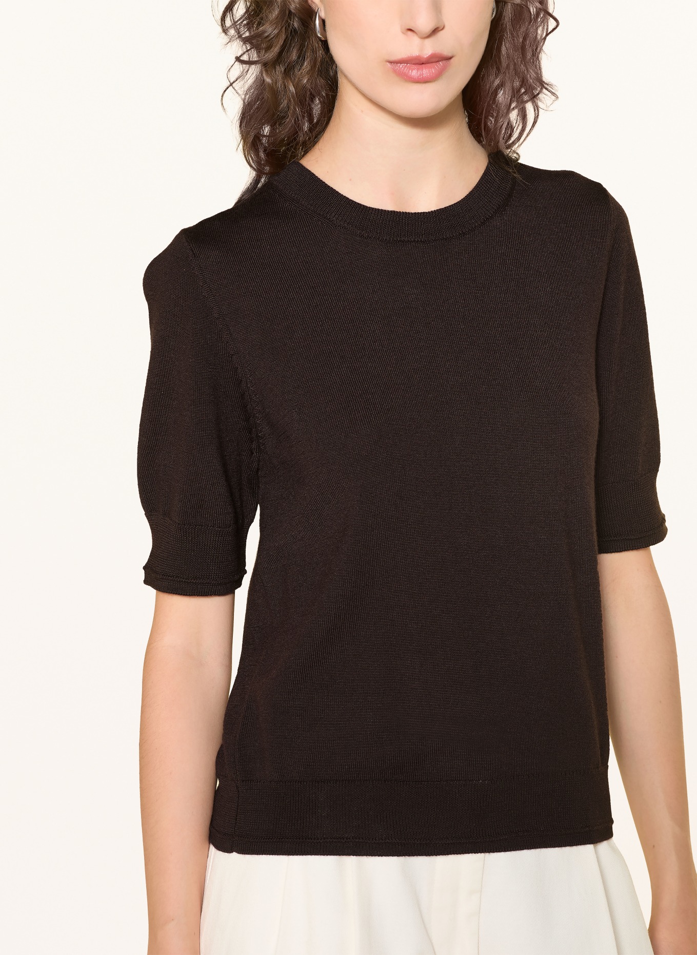 Part Two Gebreid shirt NATANYAPW: MARRON FONCÉ
