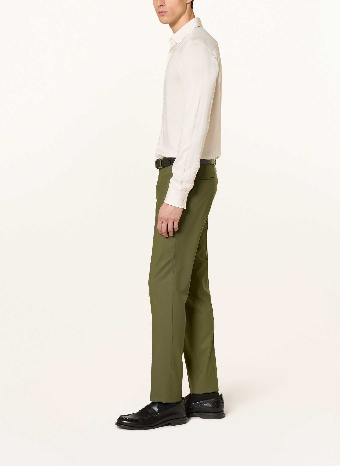 HUGO Oblekové kalhoty HESTEN Extra Slim Fit: 388 OPEN GREEN