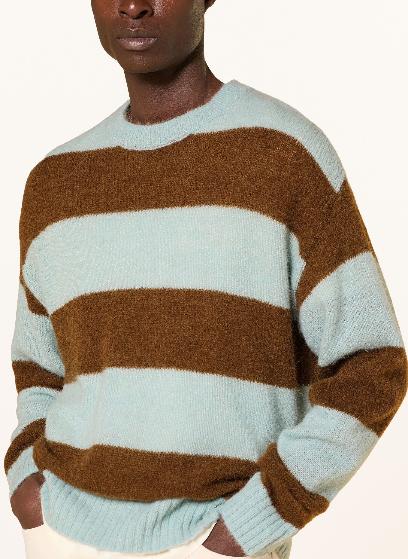 CLOSED Pullover: HELLBLAU / BRAUN