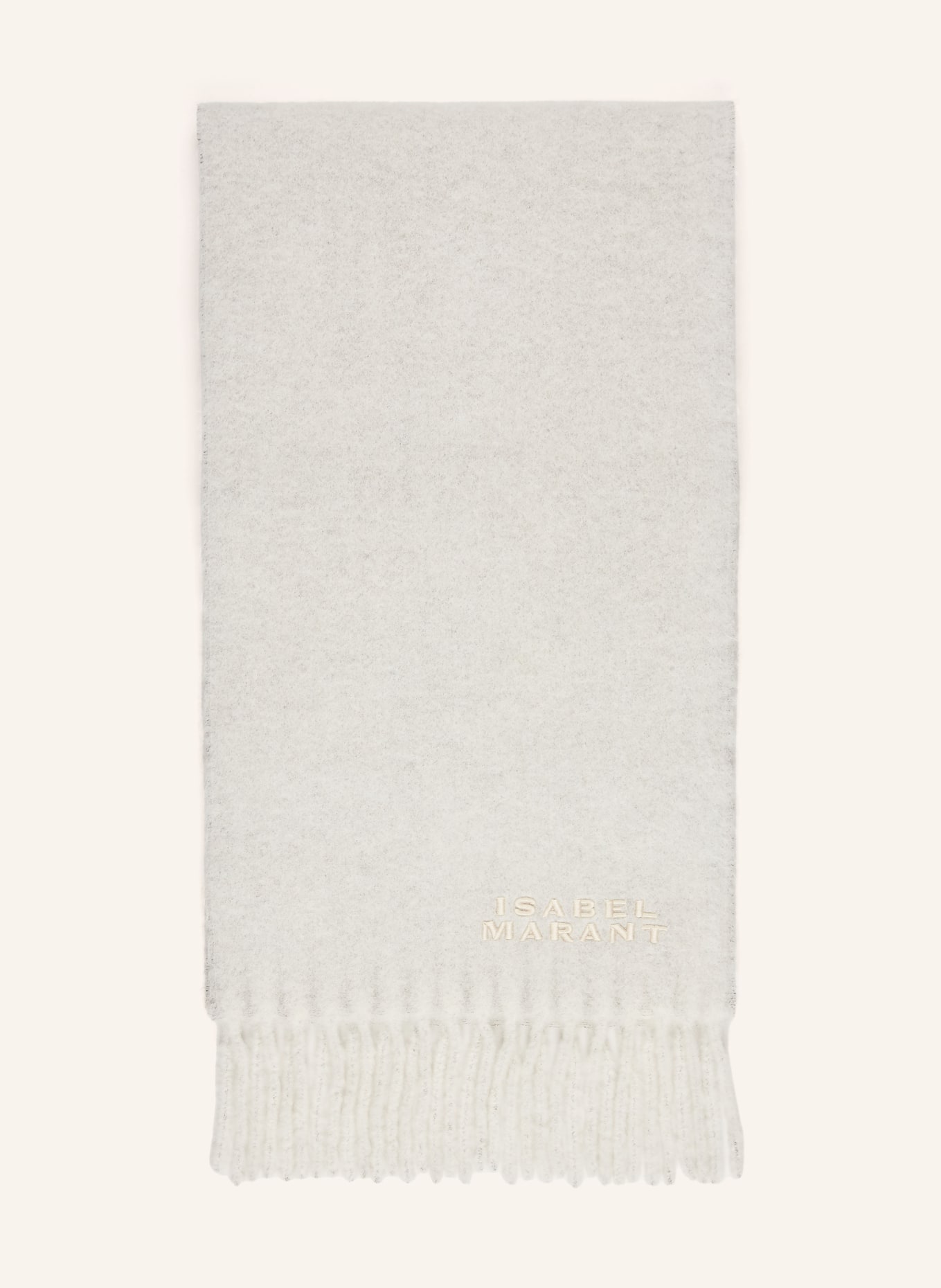 ISABEL MARANT Alpaka-Schal FIRNY: HELLGRAU