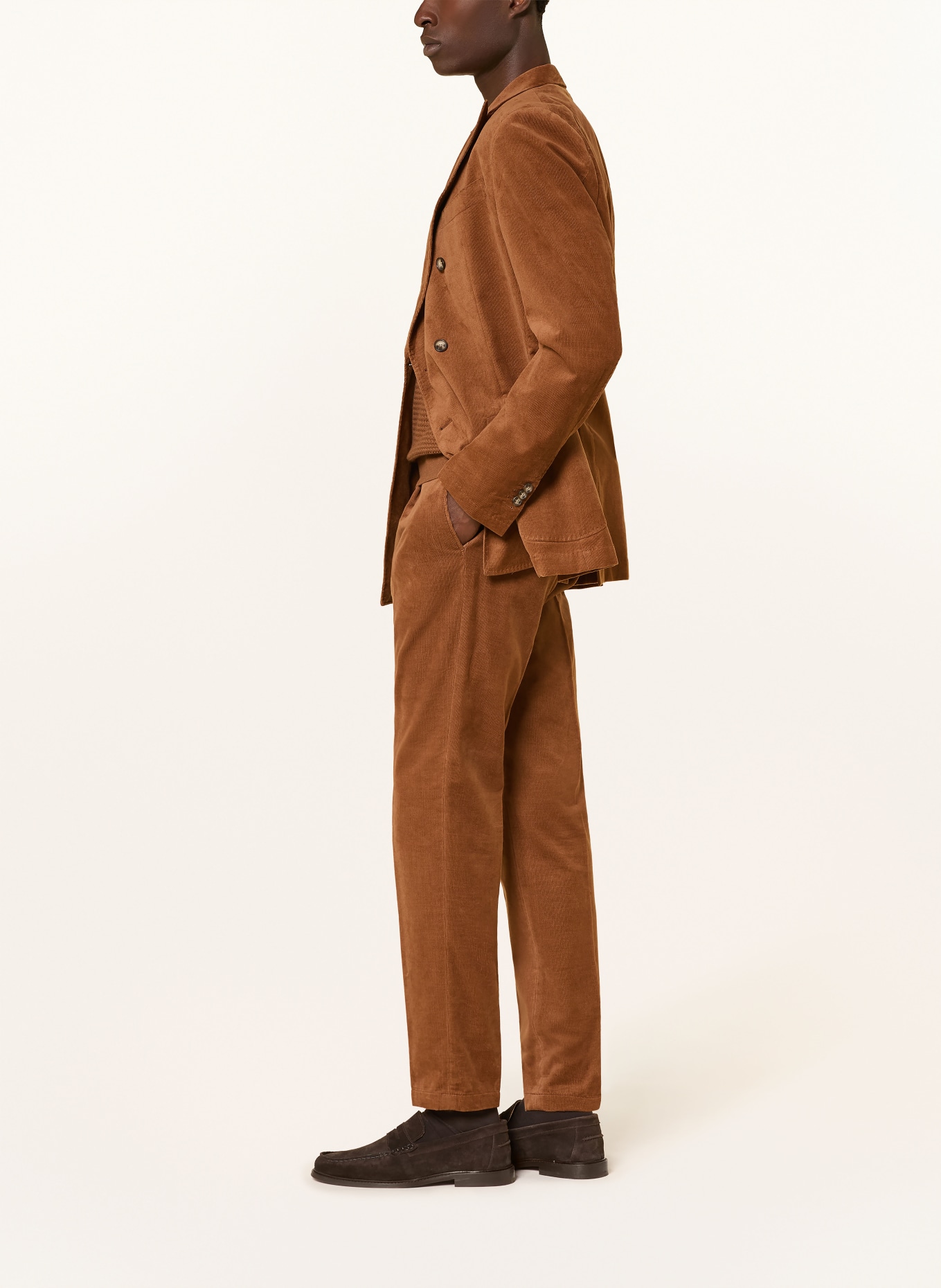 windsor. Pantalon de costume SILVI Shaped Fit en velours côtelé: 220 Rust/Copper 220
