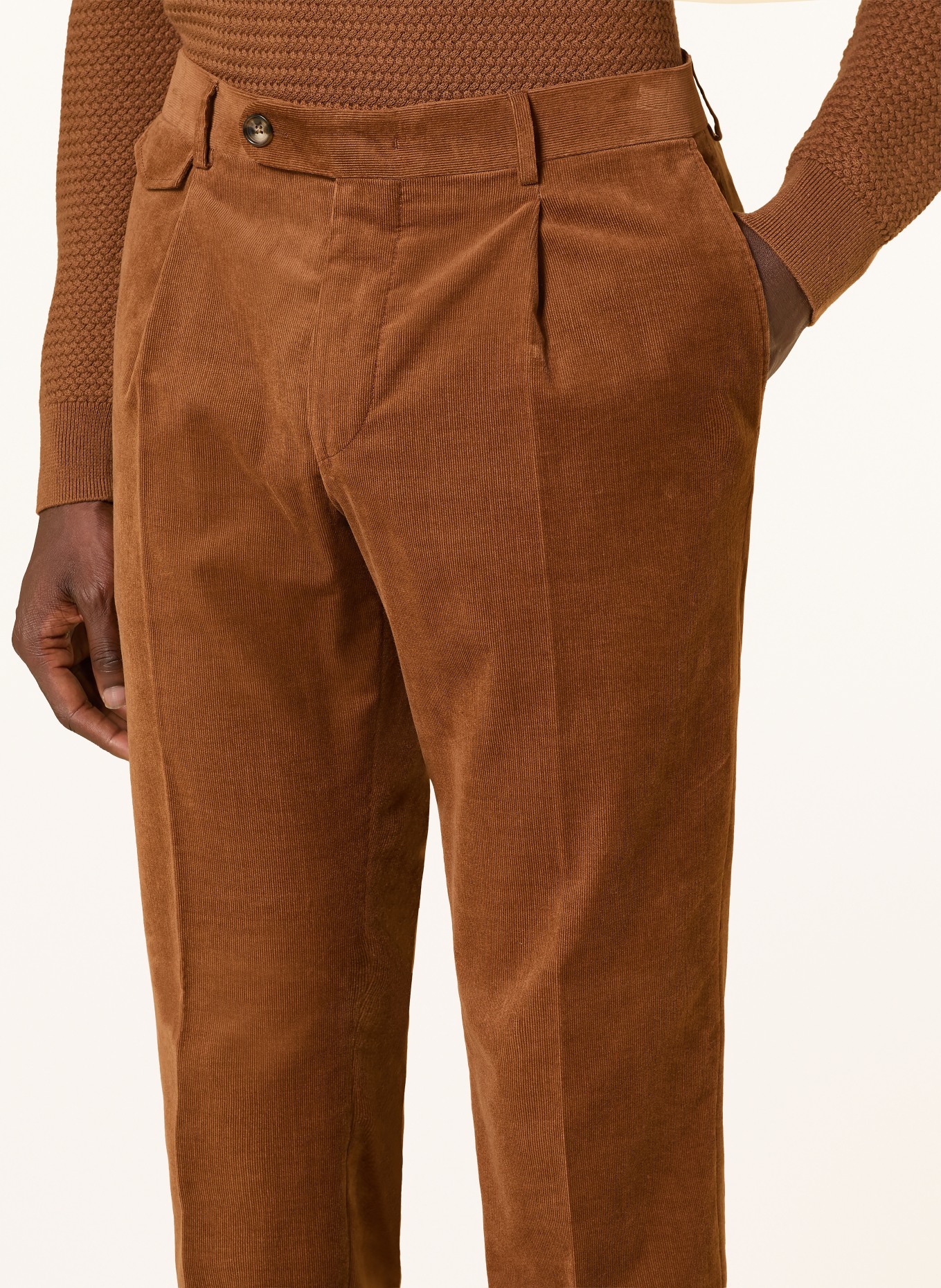 windsor. Pantalon de costume SILVI Shaped Fit en velours côtelé: 220 Rust/Copper 220