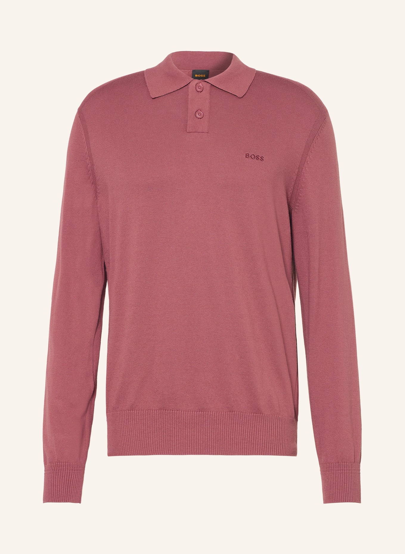 BOSS Gebreid poloshirt ASAC: VIEUX ROSE