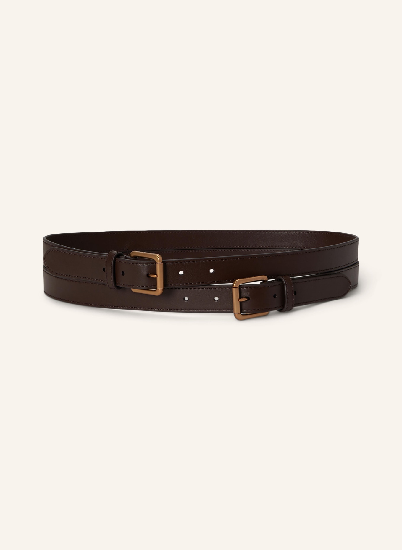 LAUREN RALPH LAUREN Ledergürtel: DUNKELROT