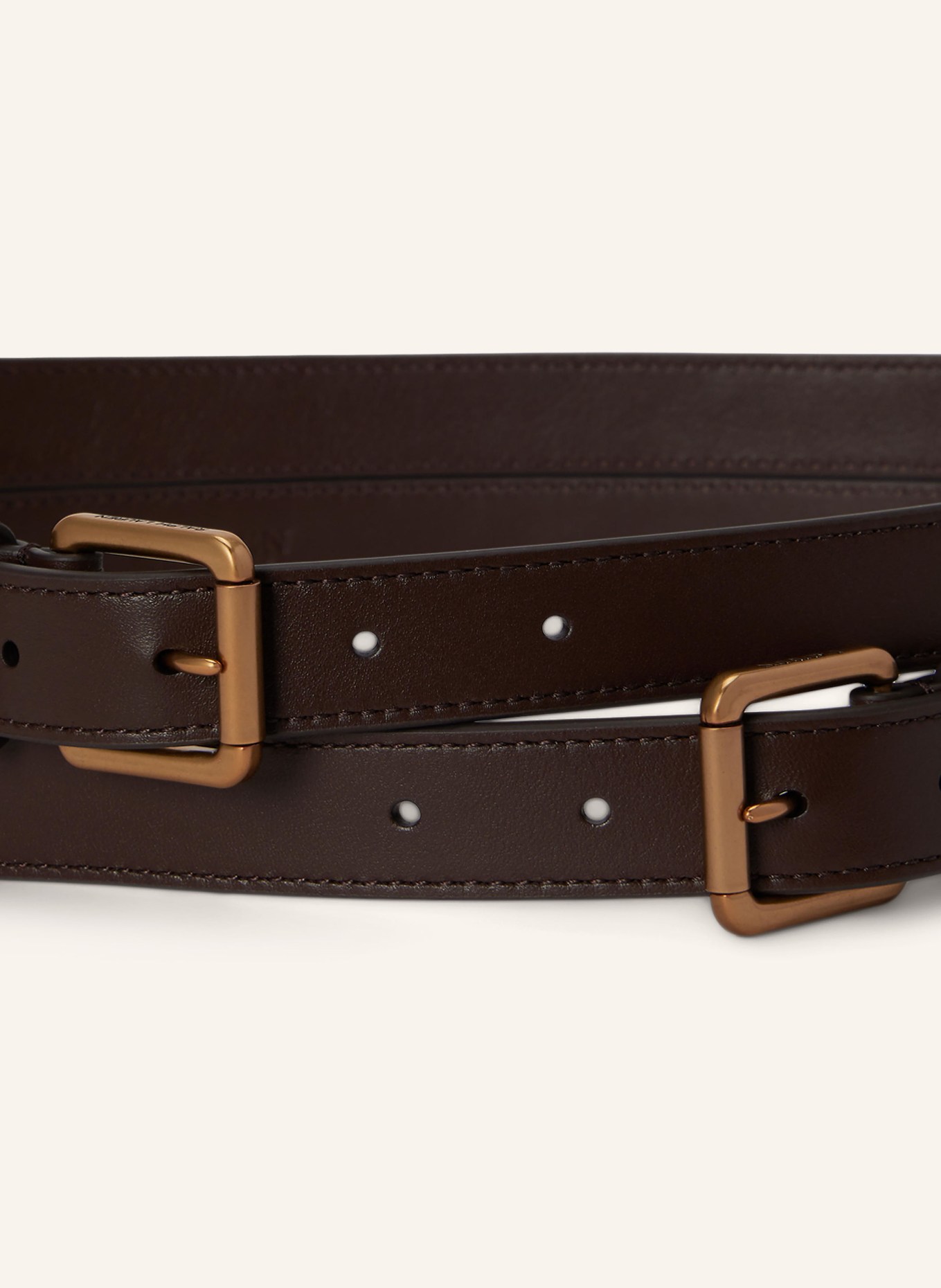 LAUREN RALPH LAUREN Ledergürtel: DUNKELROT