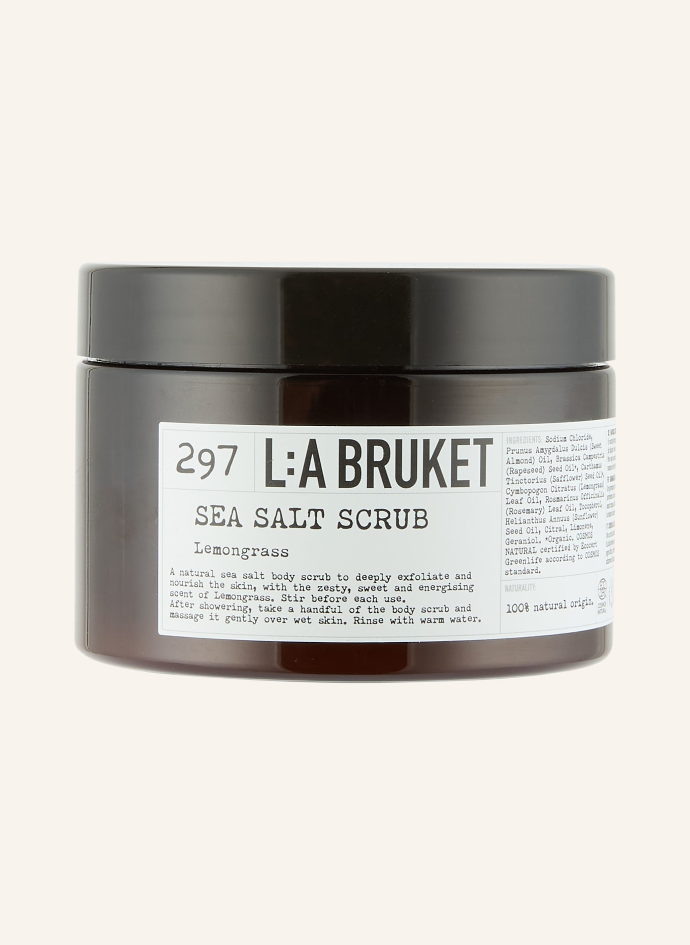 L:A BRUKET Körperpeeling 297 LEMONGRASS: SCHWARZ
