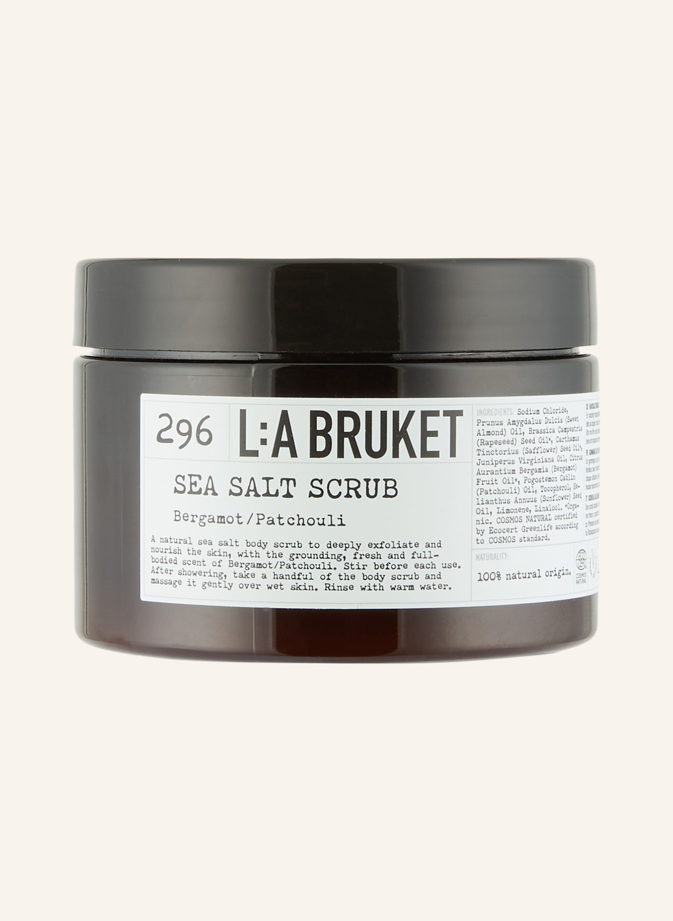L:A BRUKET Körperpeeling 296 BERGAMOTTE/ PATCHOULI: SCHWARZ