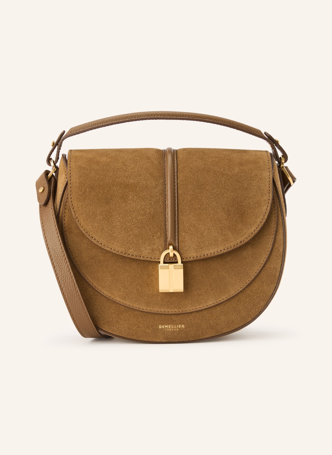 DEMELLIER Schoudertas THE SIENA: BEIGE / GOUD