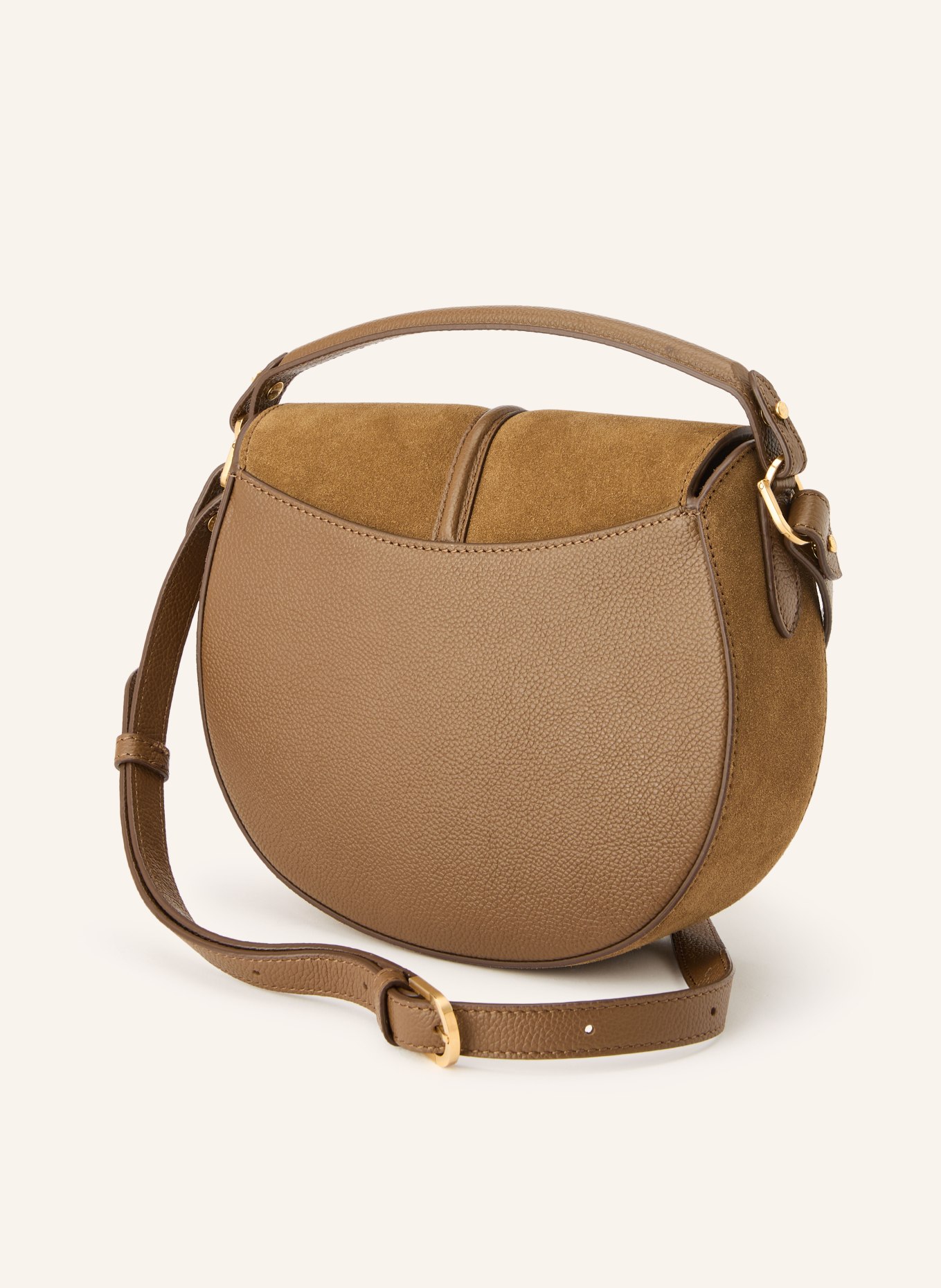 DEMELLIER Schoudertas THE SIENA: BEIGE / GOUD
