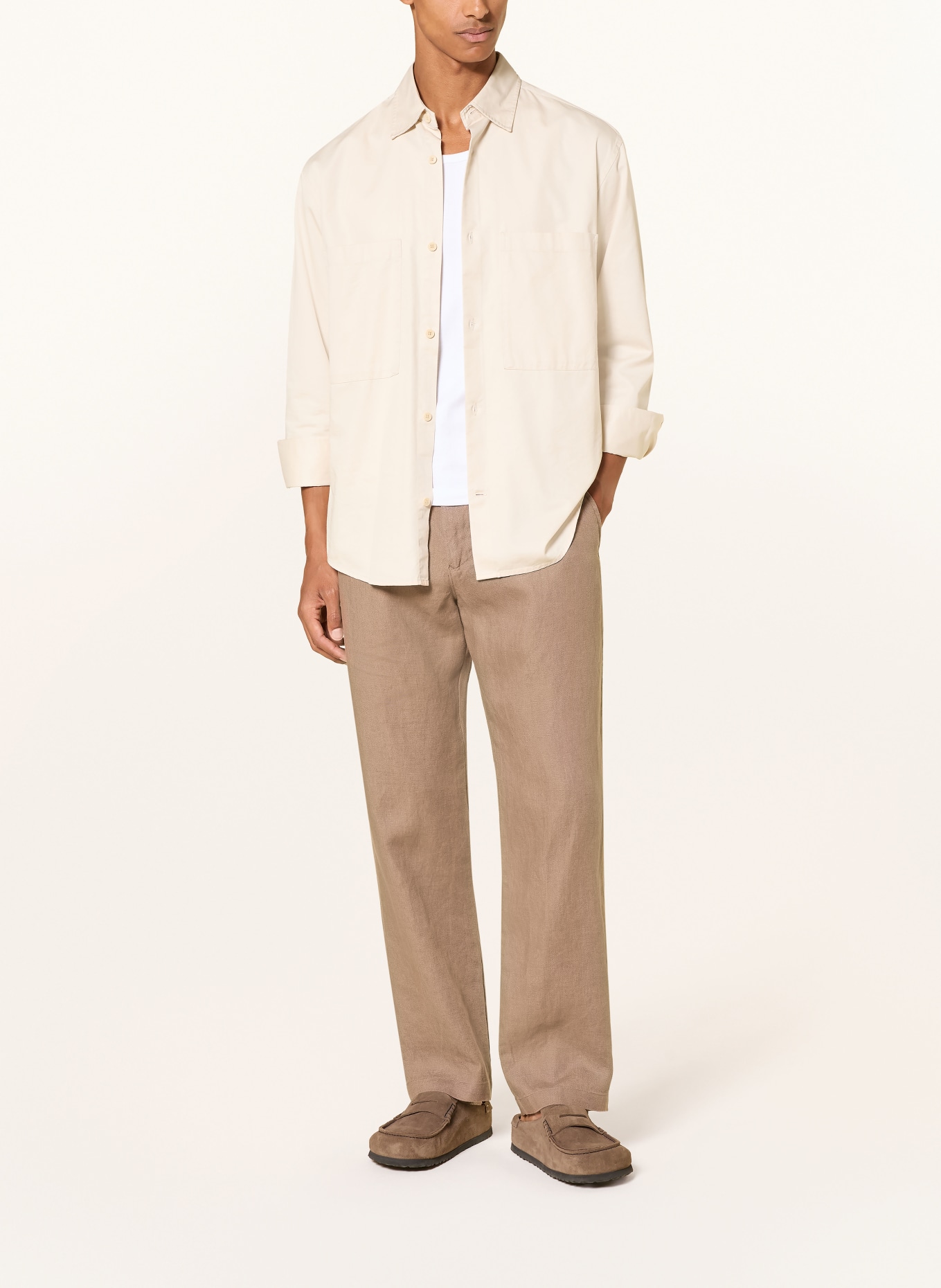 NN.07 Leinenhose ADEN Regular Fit: BEIGE