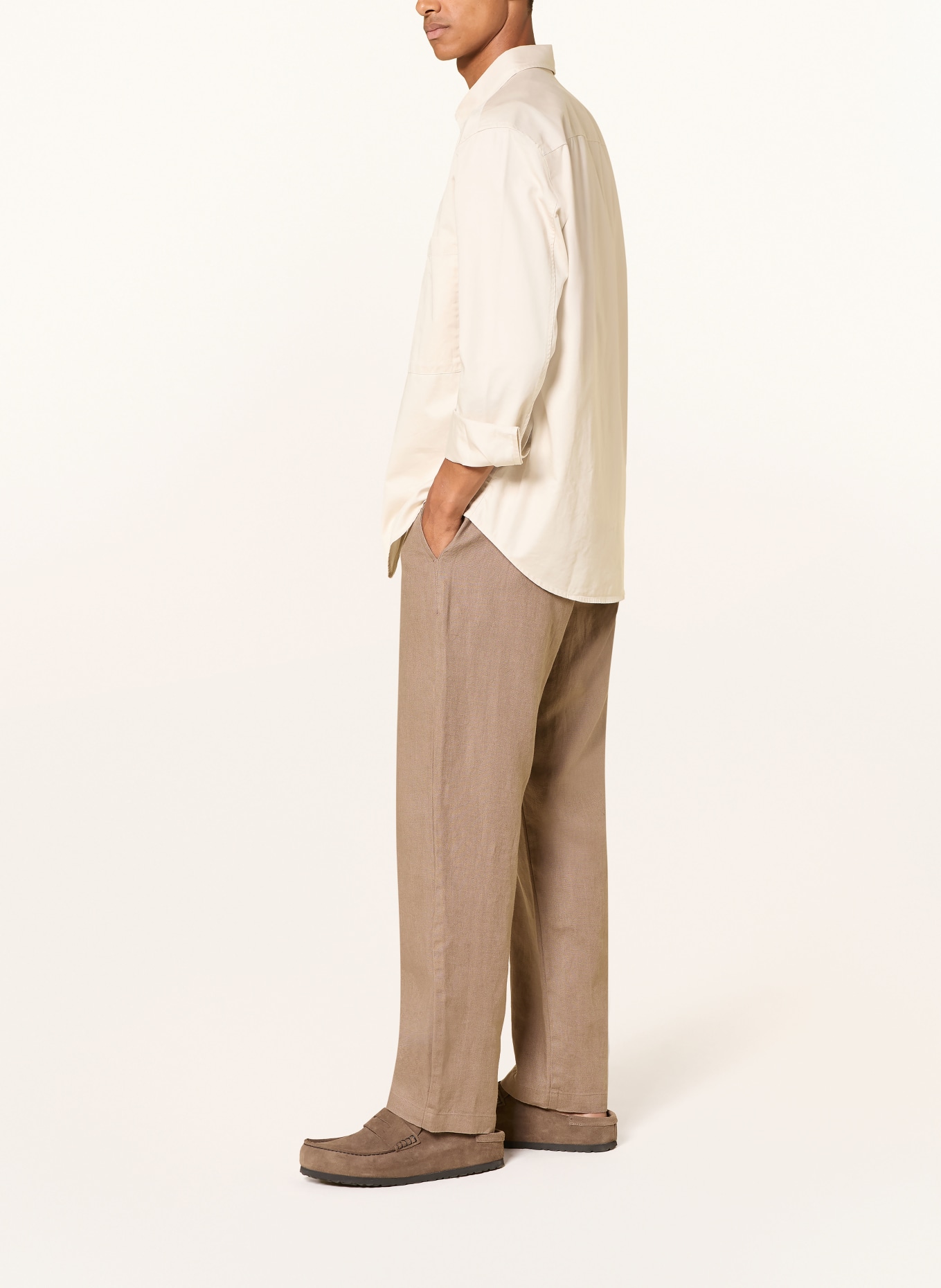 NN.07 Leinenhose ADEN Regular Fit: BEIGE