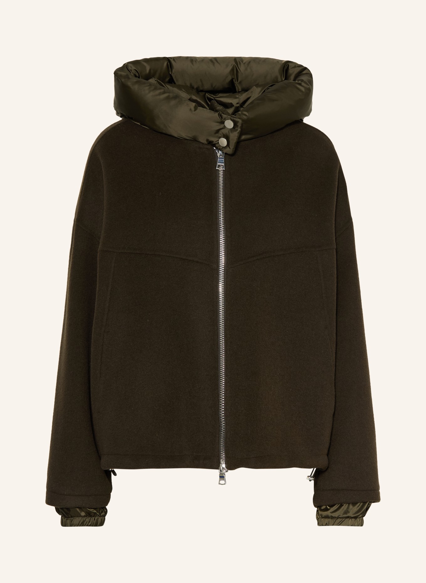 BLONDE No.8 JERRY jacket in mixed materials: OLIVE