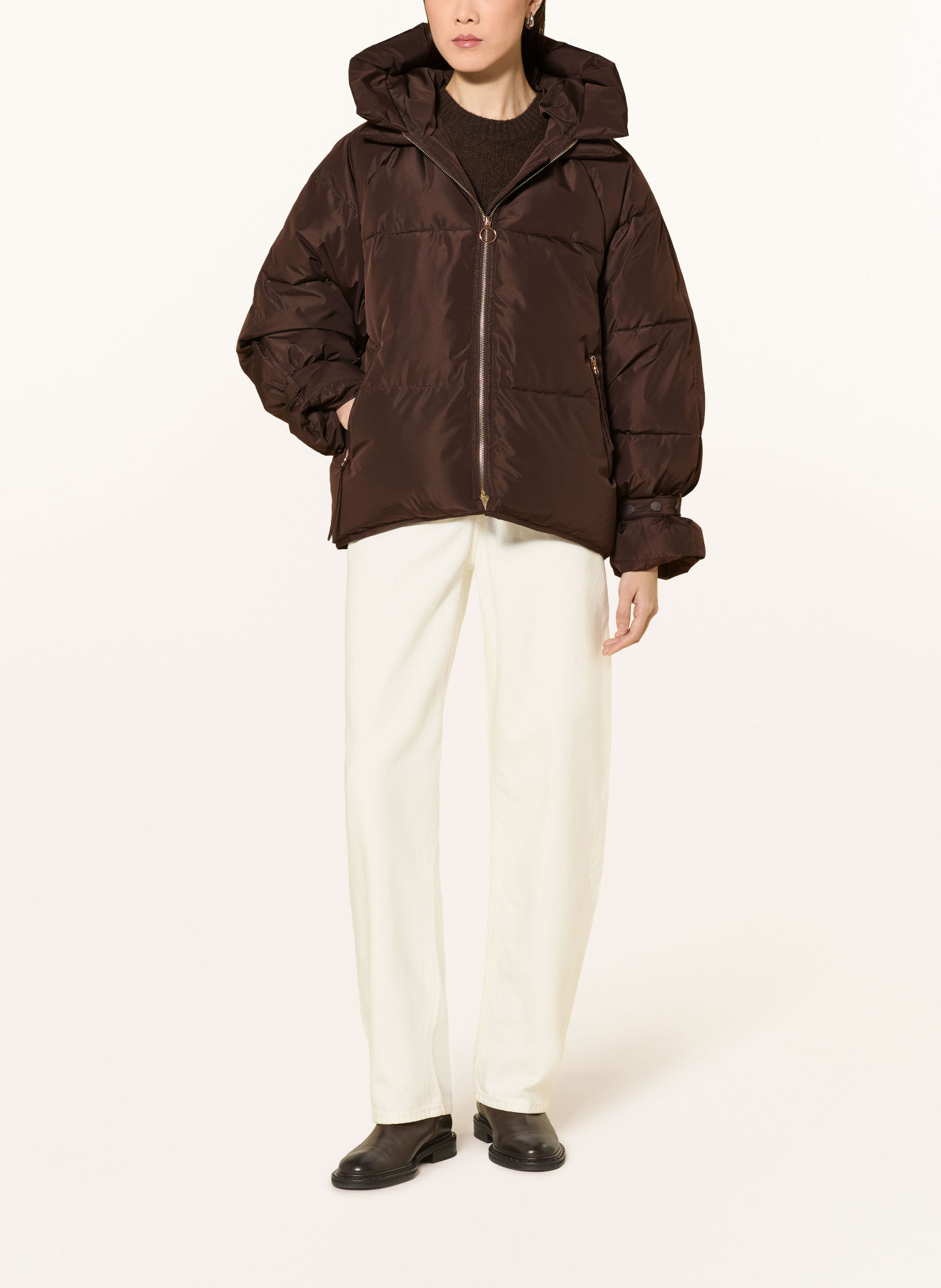 WITHBLACK KYLIE down jacket: DARK BROWN