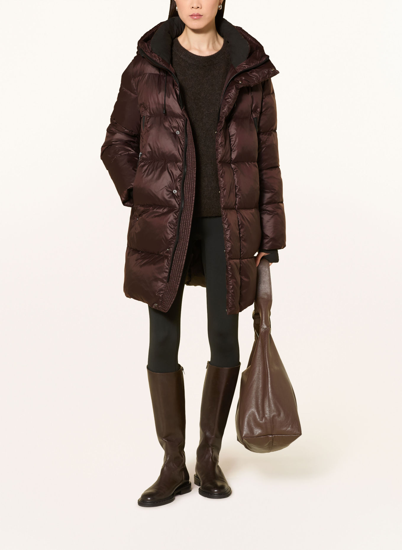 WITHBLACK ABBY down coat: DARK BROWN