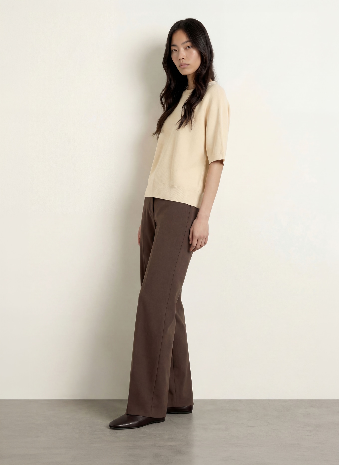 MSCH COPENHAGEN Knit shirt MSCHTHAMIRA: LIGHT BROWN