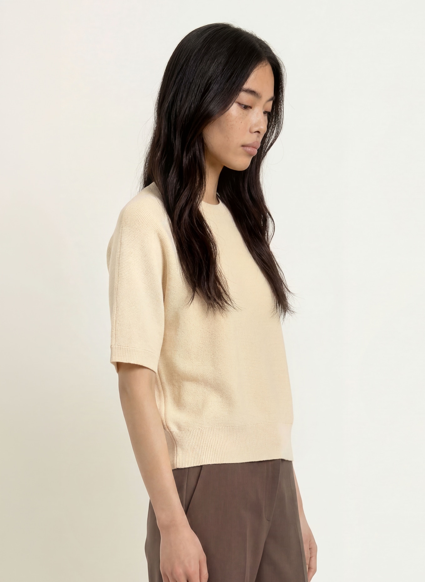 MSCH COPENHAGEN Knit shirt MSCHTHAMIRA: LIGHT BROWN