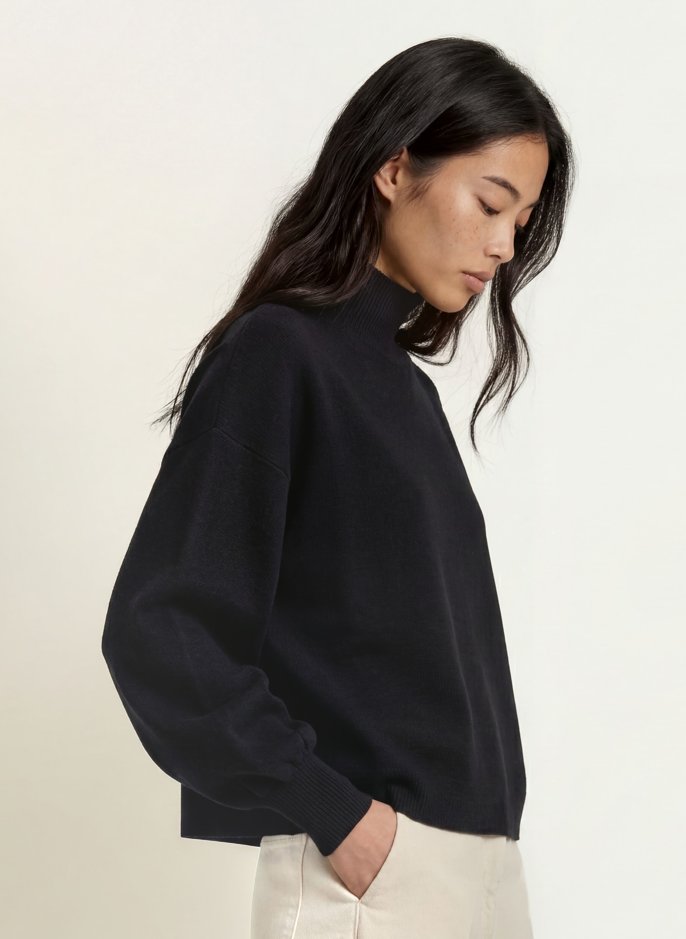 MSCH COPENHAGEN Rollkragenpullover MSCHMERCY: SCHWARZ