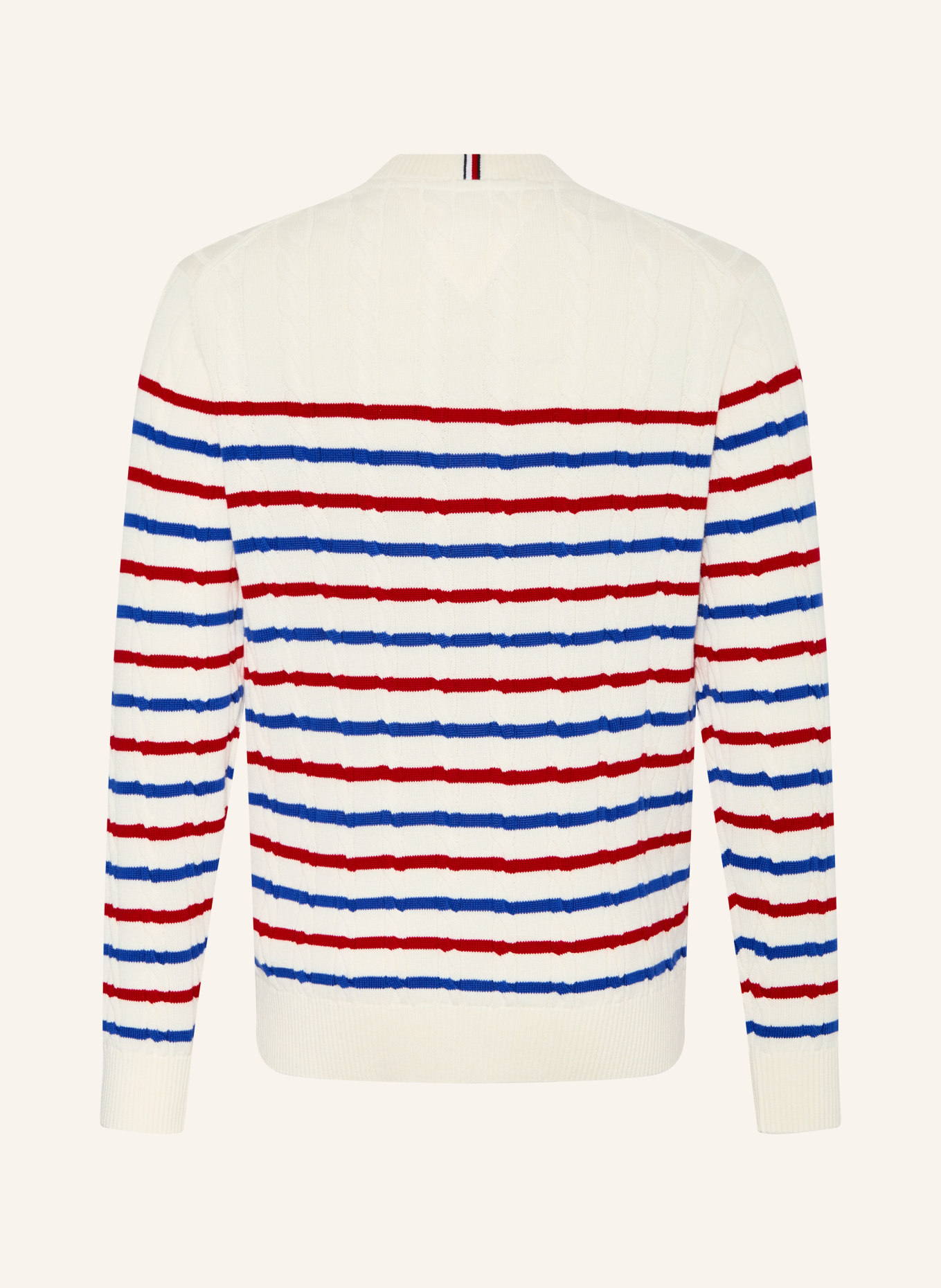 TOMMY HILFIGER Sweater: ECRU / RED / BLUE