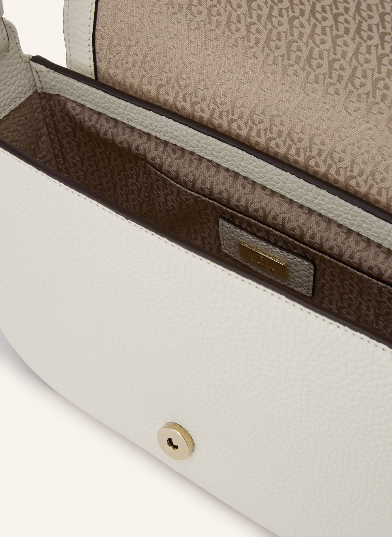 AIGNER Umhängetasche PURA: CREME / GOLD / DUNKELBRAUN