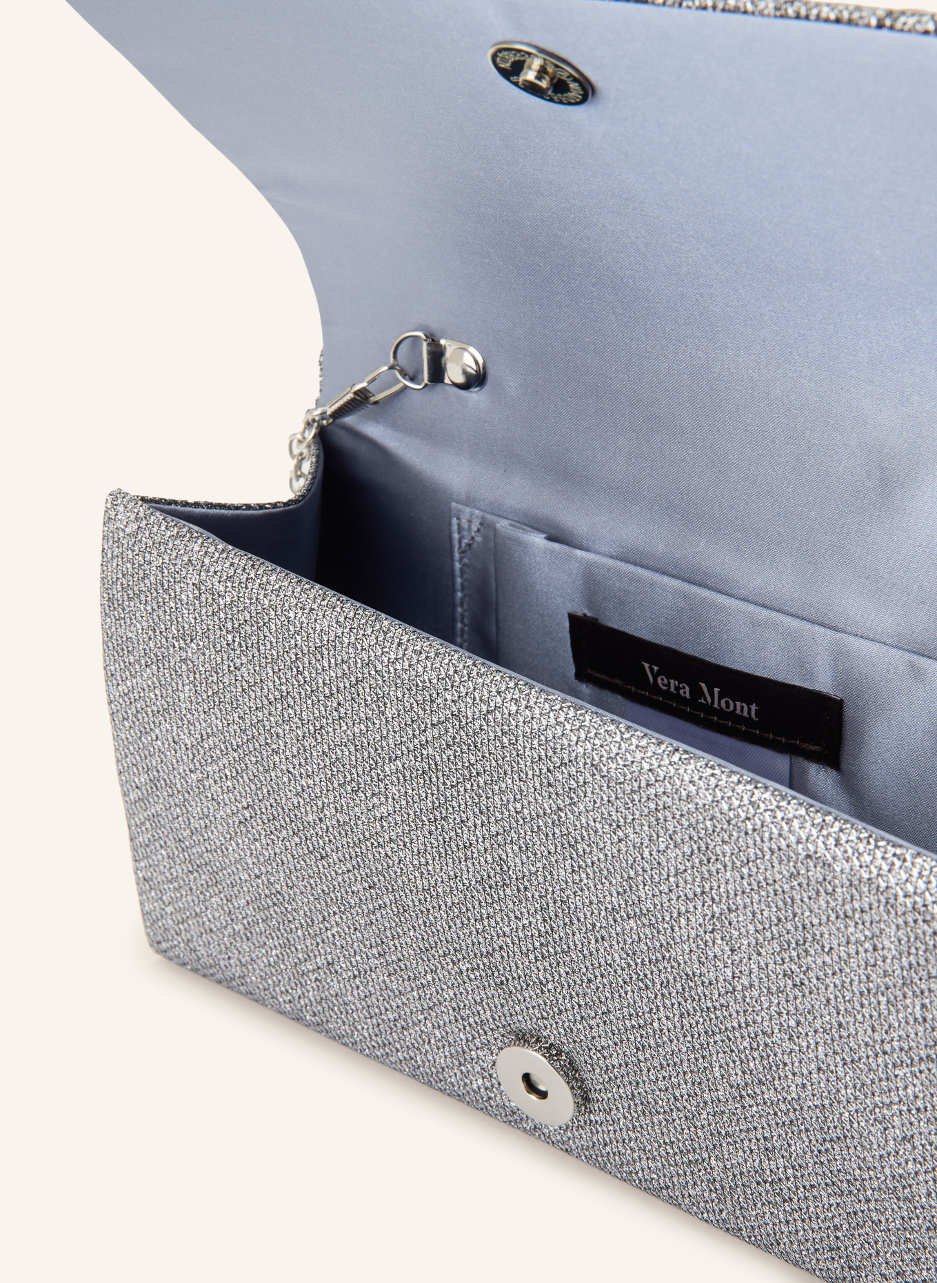 Vera Mont Clutch mit Glitzergarn: SILBER