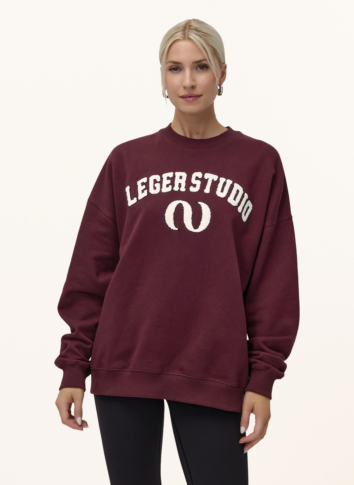 LeGer Studio Oversized sweatshirt ISABELLE: DONKERROOD