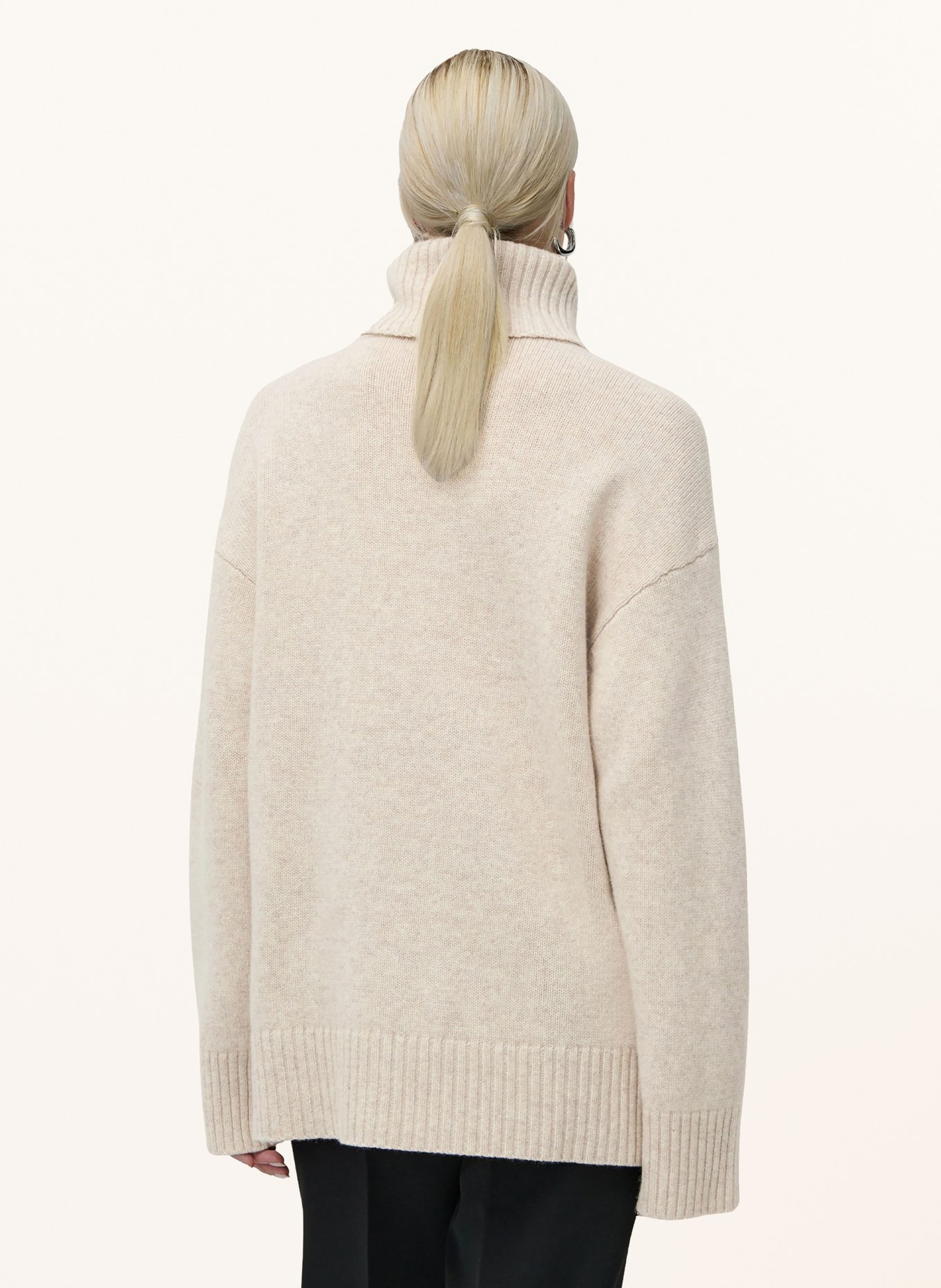 LeGer Studio ERICA turtleneck sweater: BEIGE / ECRU