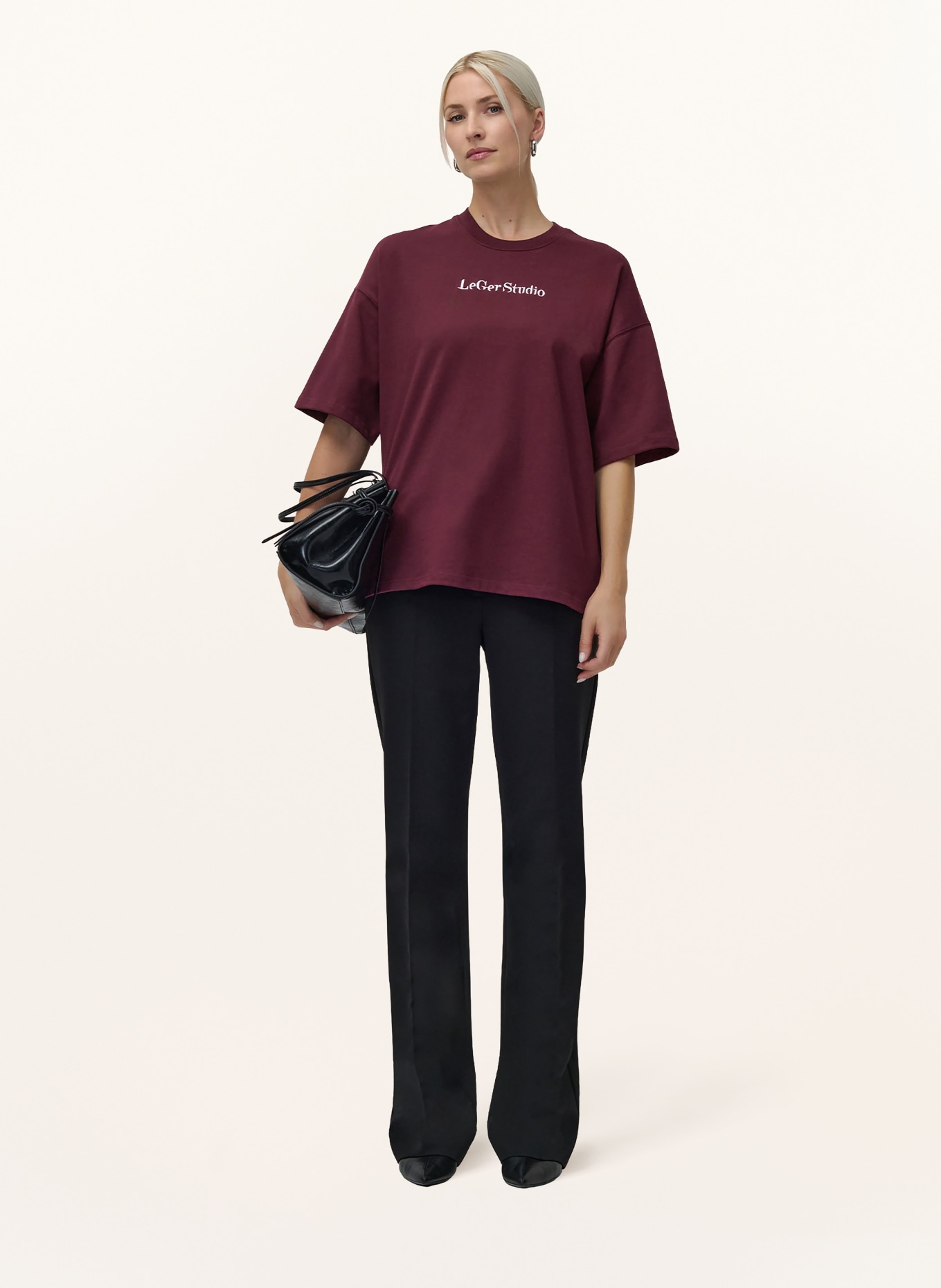 LeGer Studio Tricou SOFIE: ROȘU ÎNCHIS