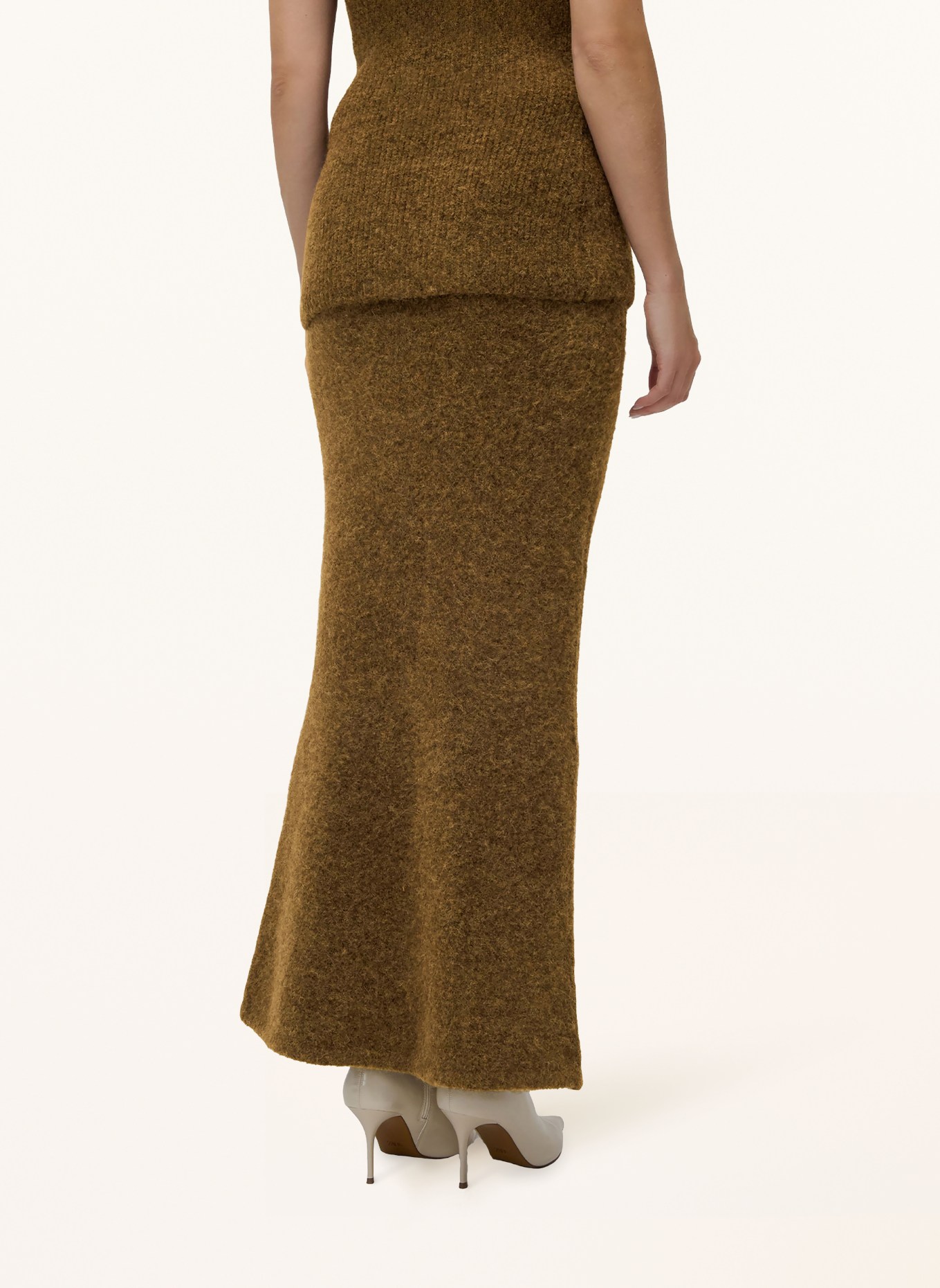 LeGer Studio FREDERIKE knitted skirt with alpaca: BROWN