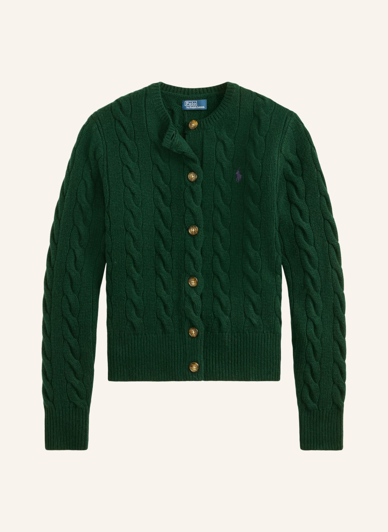 POLO RALPH LAUREN Strickjacke: DUNKELGRÜN