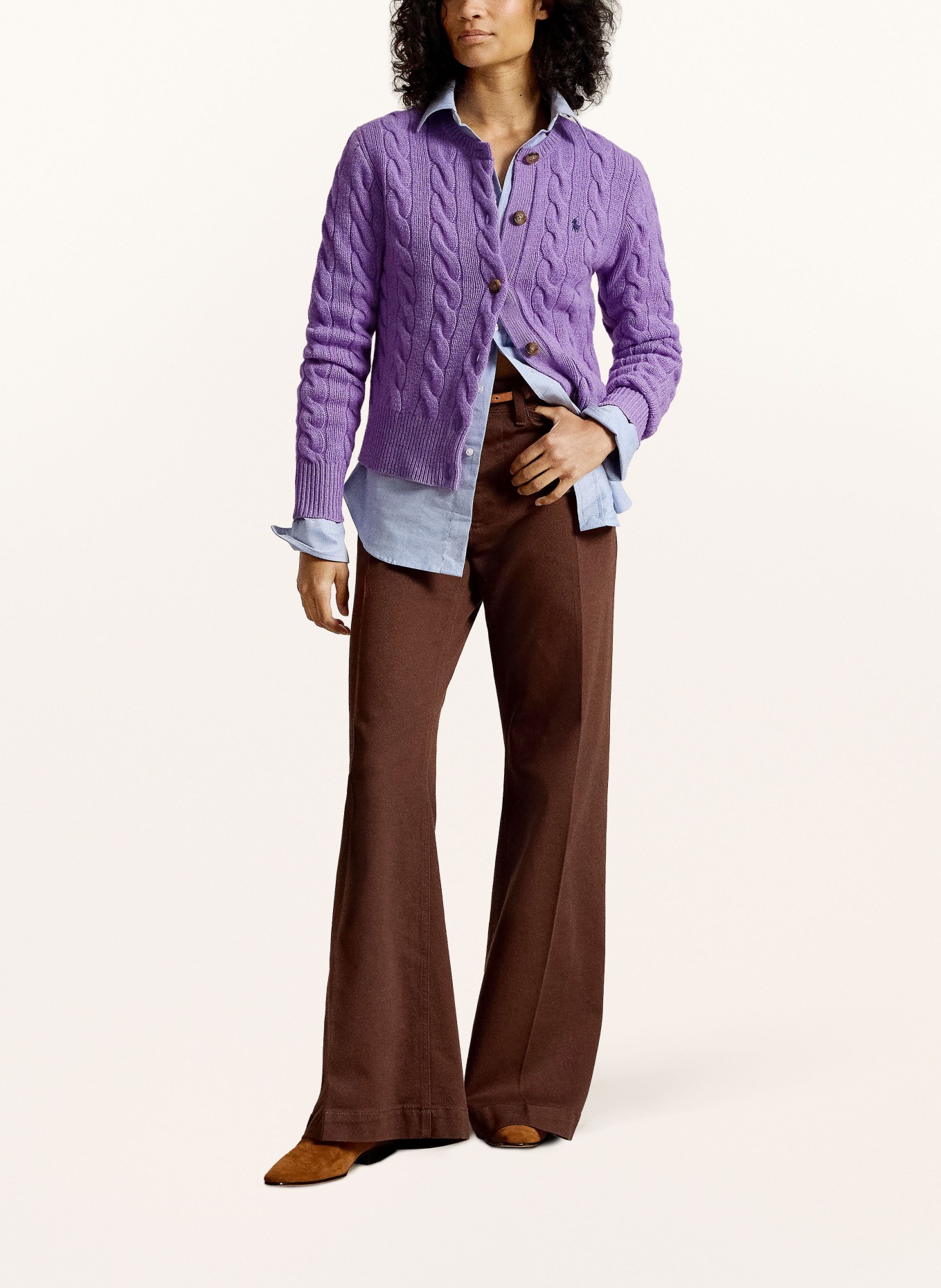 POLO RALPH LAUREN Strickjacke: LILA