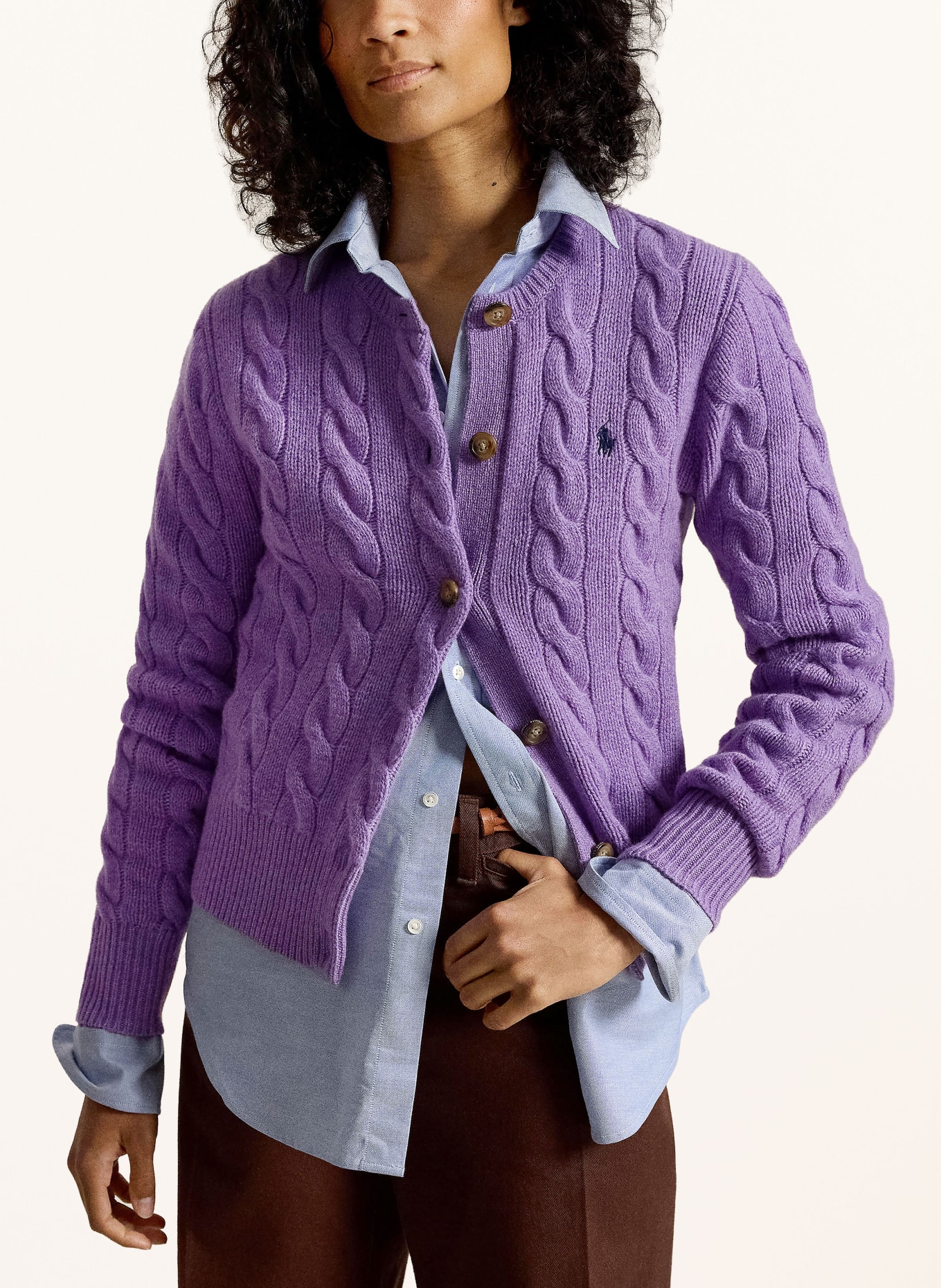 POLO RALPH LAUREN Strickjacke: LILA