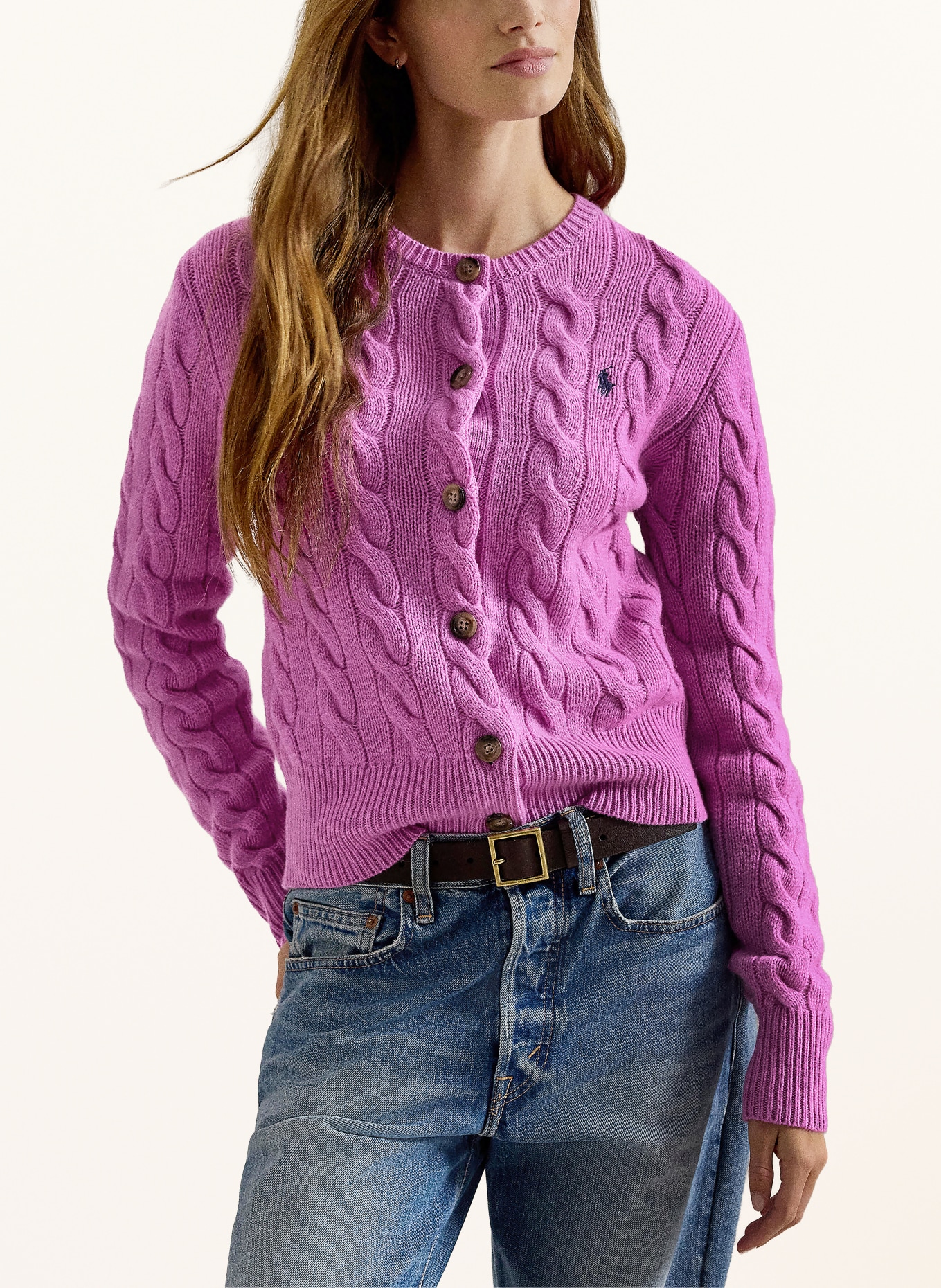 POLO RALPH LAUREN Strickjacke: FUCHSIA